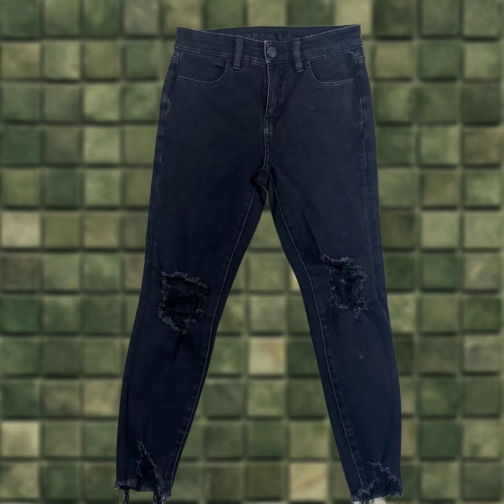 American Eagle Outfitters American Eagle Women's The Dream Jean Size 2 X-Short Black High-Rise Jegging Jeans Slim Denim Size 26" / US 2 / IT 38 - 1 Thumbnail