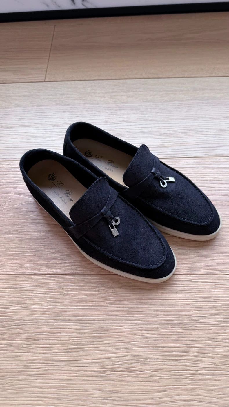 Loro Piana LORO PIANA Cashmere leather women's shoes loafers in cavia Size US 7.5 / IT 37.5 - 2 Thumbnail