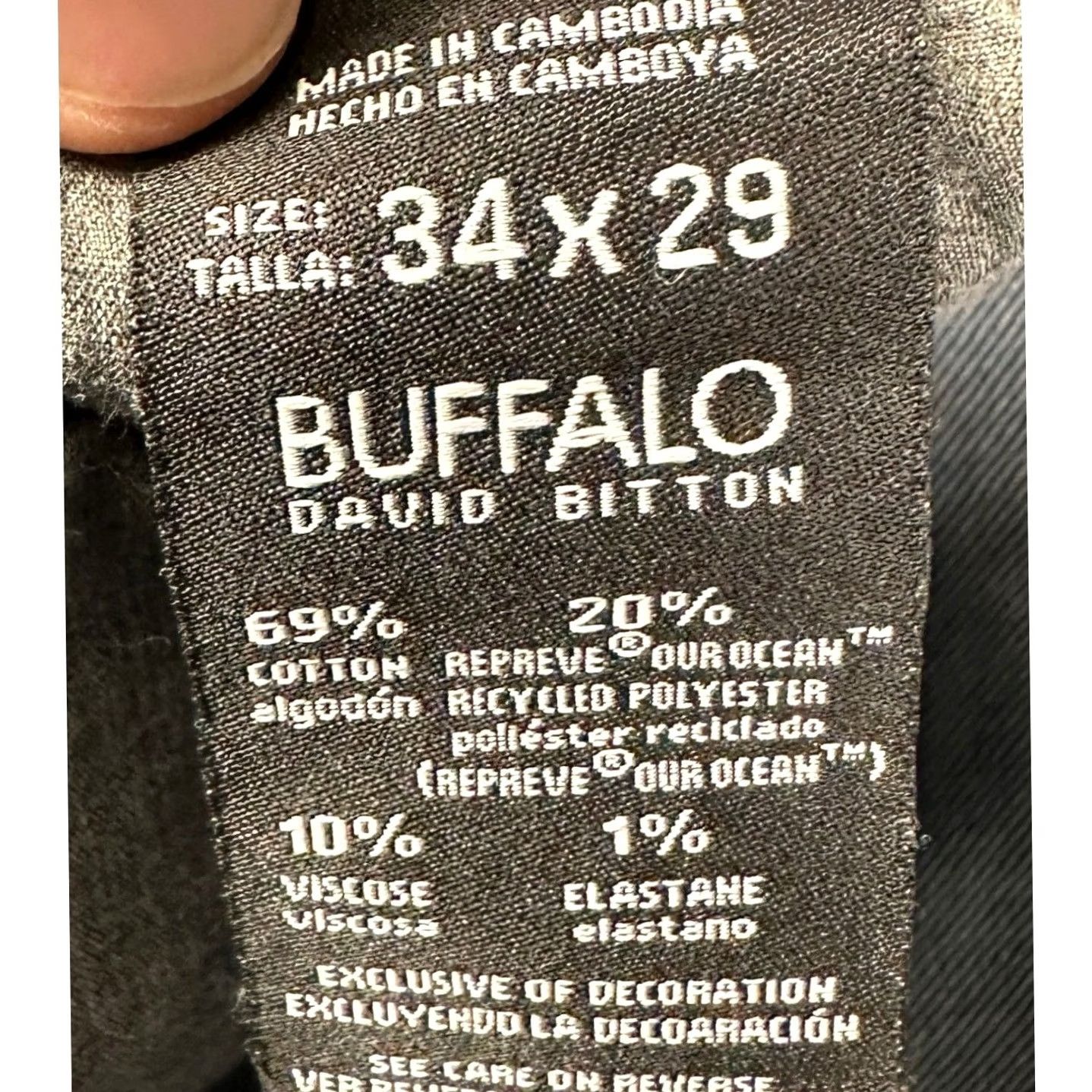 Buffalo David Bitton Buffalo David Bitton Jackson Jeans Men 34X29 Blue Slim Straight Distressed Denim Size US 34 / EU 50 - 4 Thumbnail