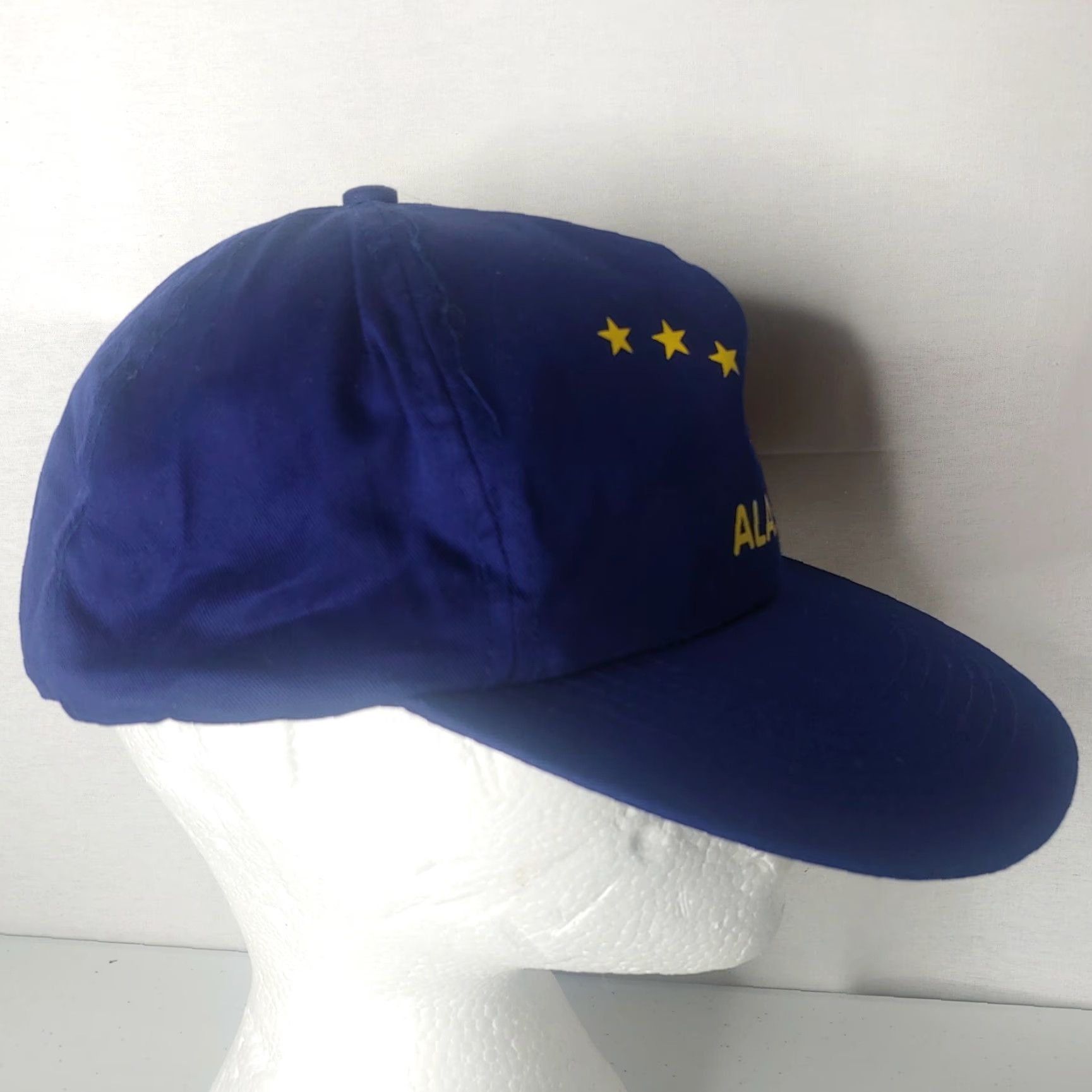 Vintage VINTAGE Alaska Northern Lights Cap Navy Blue Embroidered Stars Snap Back Hat Men Adjustable Cap Size ONE SIZE - 3 Thumbnail