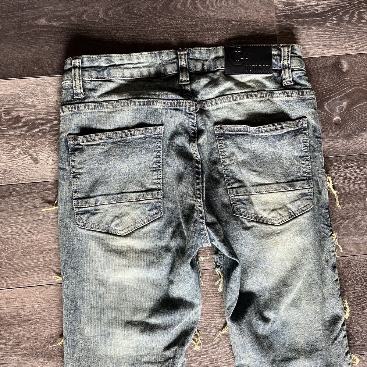 Vintage Vintage Style Octagon Distressed Stack Denim Jeans 30x36 Size US 30 / EU 46 - 3 Thumbnail