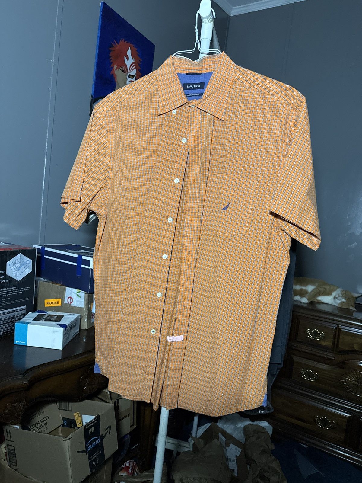 Nautica Náutica Short Sleeve Button Up Size US L / EU 52-54 / 3 - 5 Thumbnail