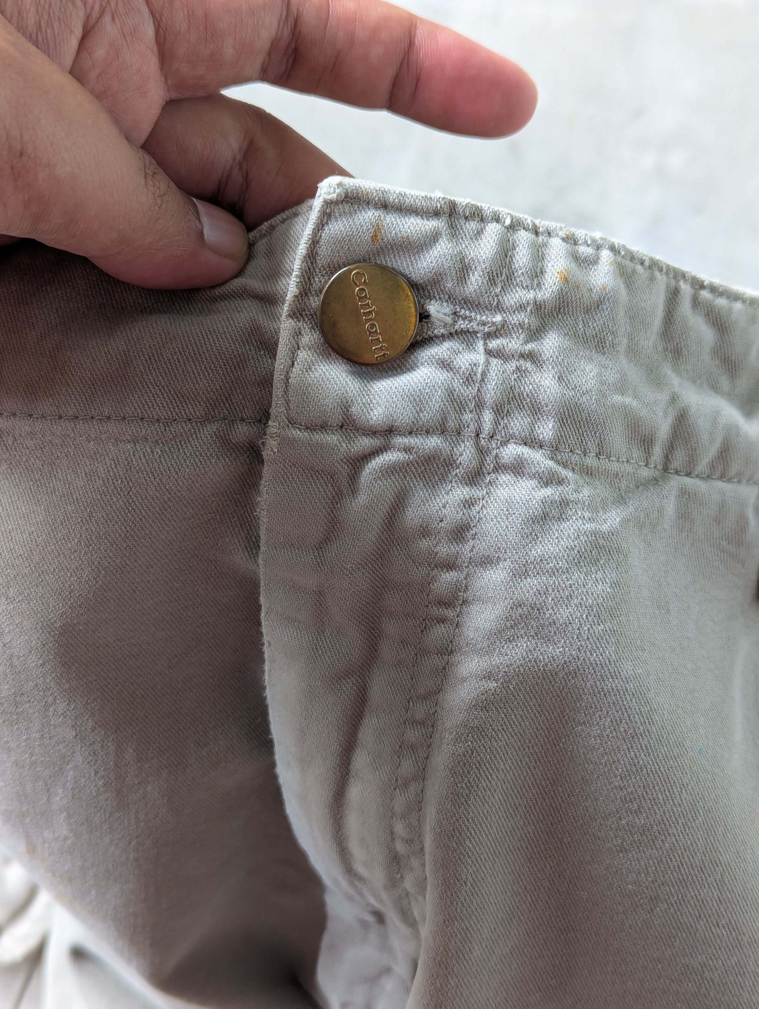 Carhartt Distressed Faded Biege Carhartt Bermuda Short Cargo Pants Size US 38 / EU 54 - 13 Thumbnail