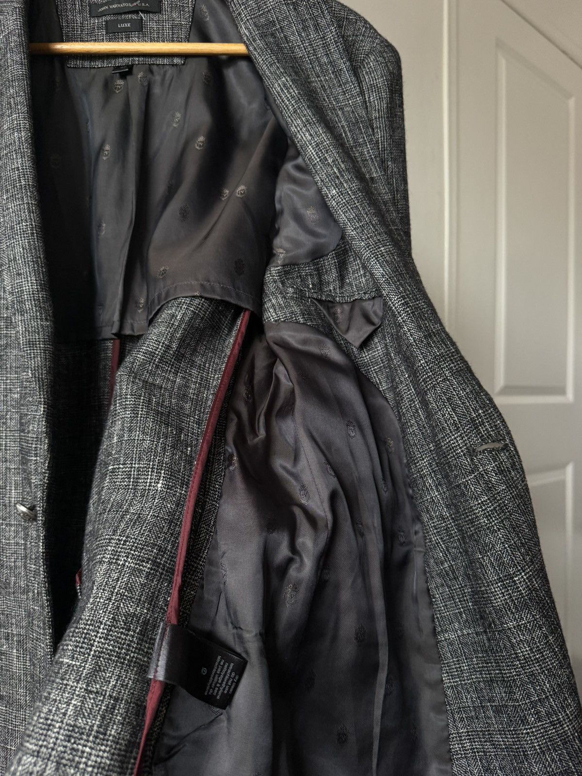 John Varvatos John Varvatos USA Luxe Blazer 42R Gray Sport Coat Jacket Size US L / EU 52-54 / 3 - 9 Thumbnail