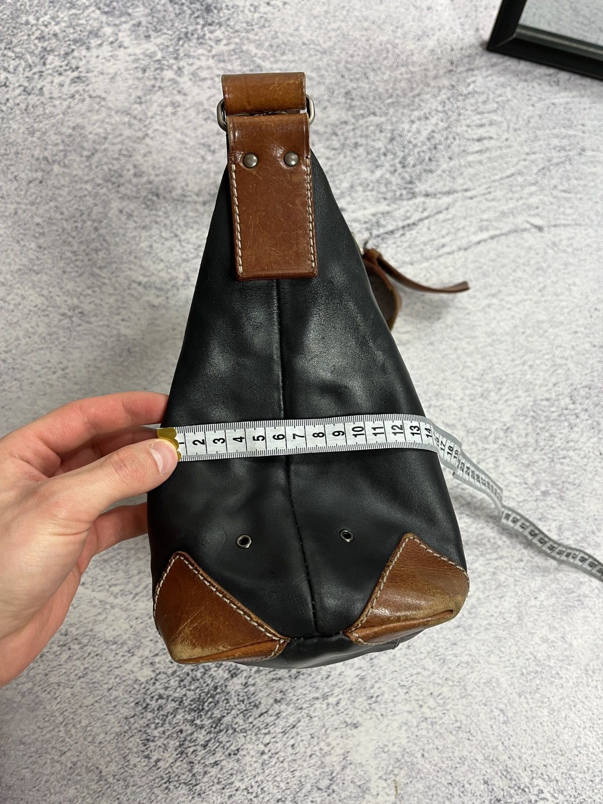 Genuine Leather × Vintage Vintage Francesco Biasa Genuine Split Leather Shoulder Bag Size ONE SIZE - 24 Thumbnail