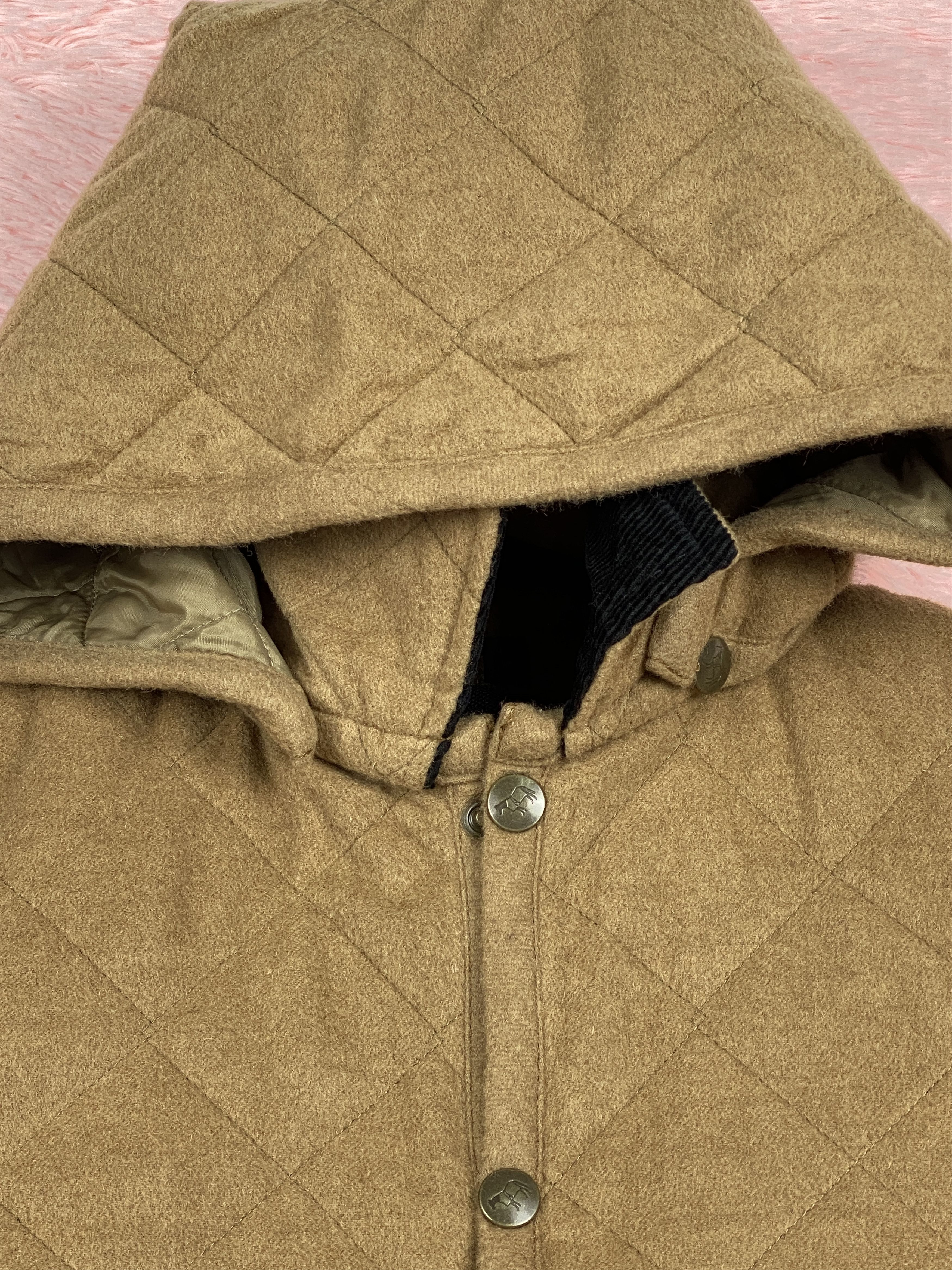 Lavenham Vintage Lavenham Hoodie Quilted Jacket Camel Hair J1706 Size US S / EU 44-46 / 1 - 3 Thumbnail
