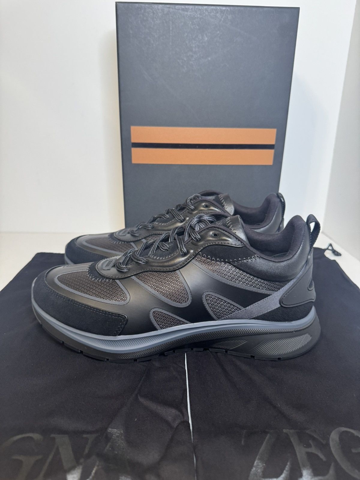 Ermenegildo Zegna Zegna UTE Trainer Sneakers Black Size 7.5 US New W/ Box Size US 7.5 / EU 40-41 - 3 Thumbnail