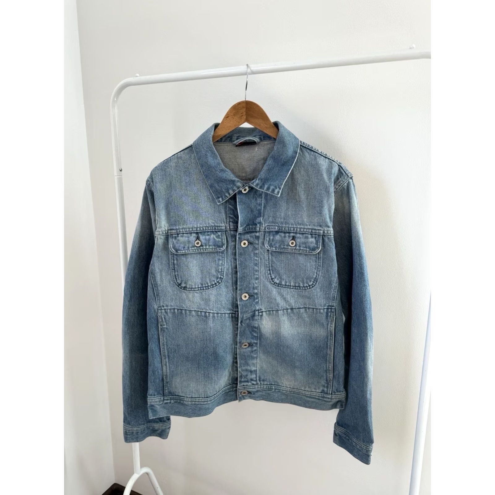 Diesel Diesel Denim Jacket Light Blue Vintage Trucker Button Up Men’s XL Jacket 90s Denim Diesel USA City Bomber Size US XL / EU 56 / 4 - 2 Thumbnail