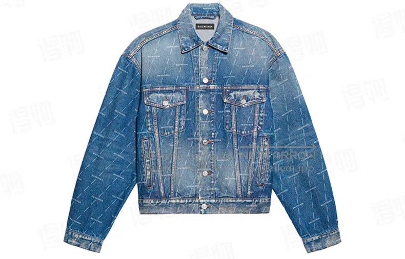 Balenciaga Balenciaga Logo Denim Jacket Size US M / EU 48-50 / 2 - 3 Thumbnail