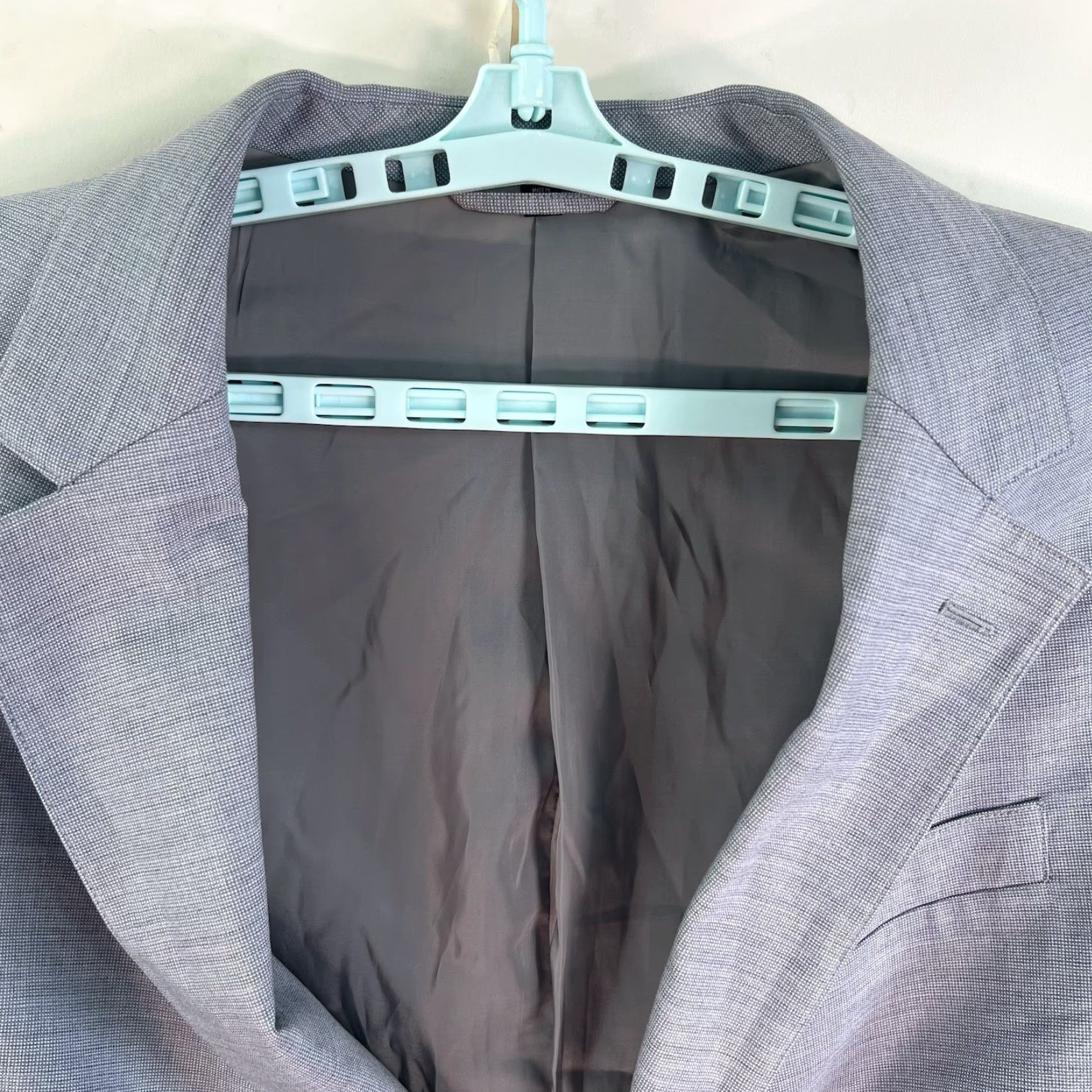 Bonobos VINTAGE Bonobos Men's Blazer Jacket, Wool Blend, Single-Breasted, Notch Lapel, Blue, Size 54 Size 54R - 4 Thumbnail