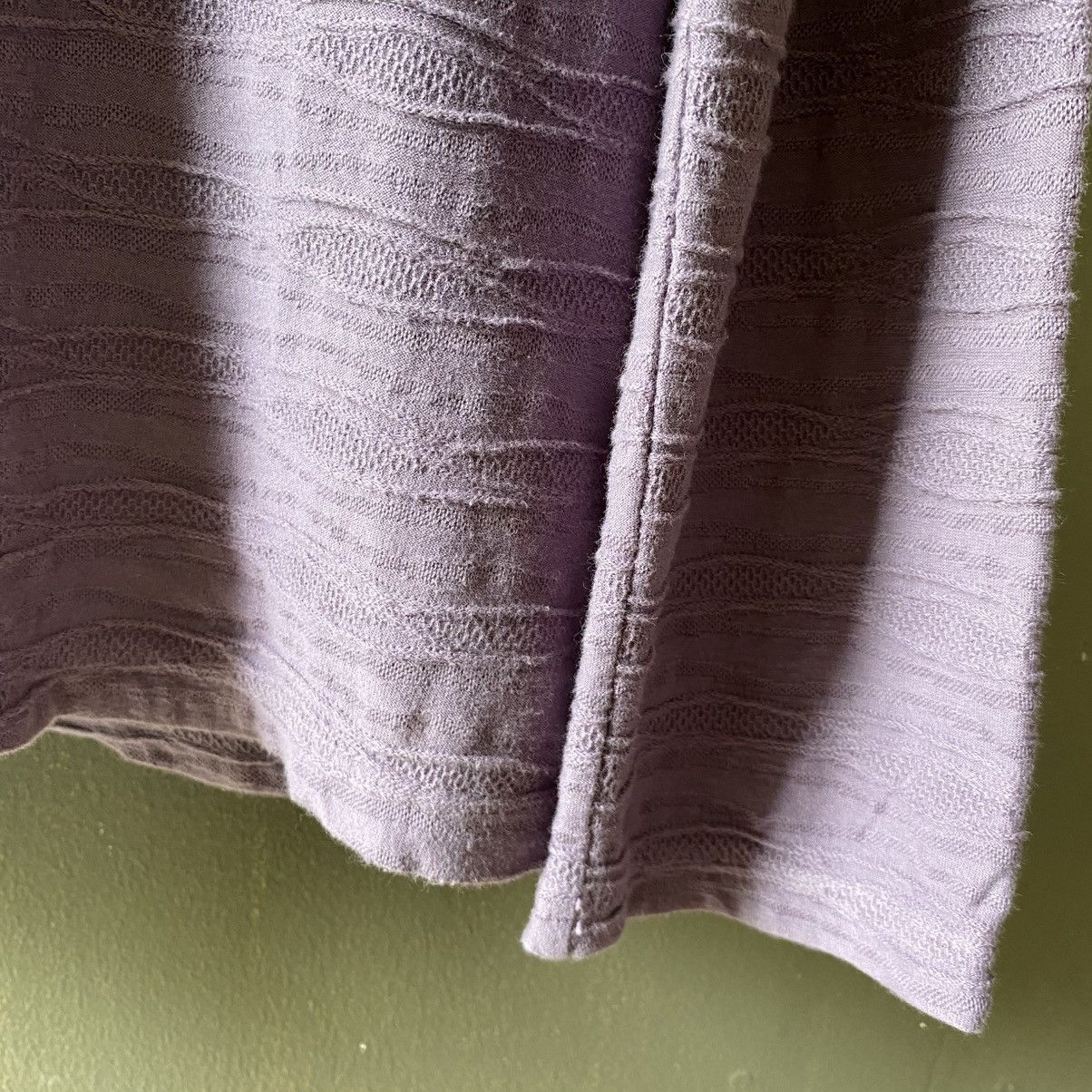 Issey Miyake Plantation Lavender Textured Stand Collar Shirt Size M / US 6-8 / IT 42-44 - 15 Thumbnail