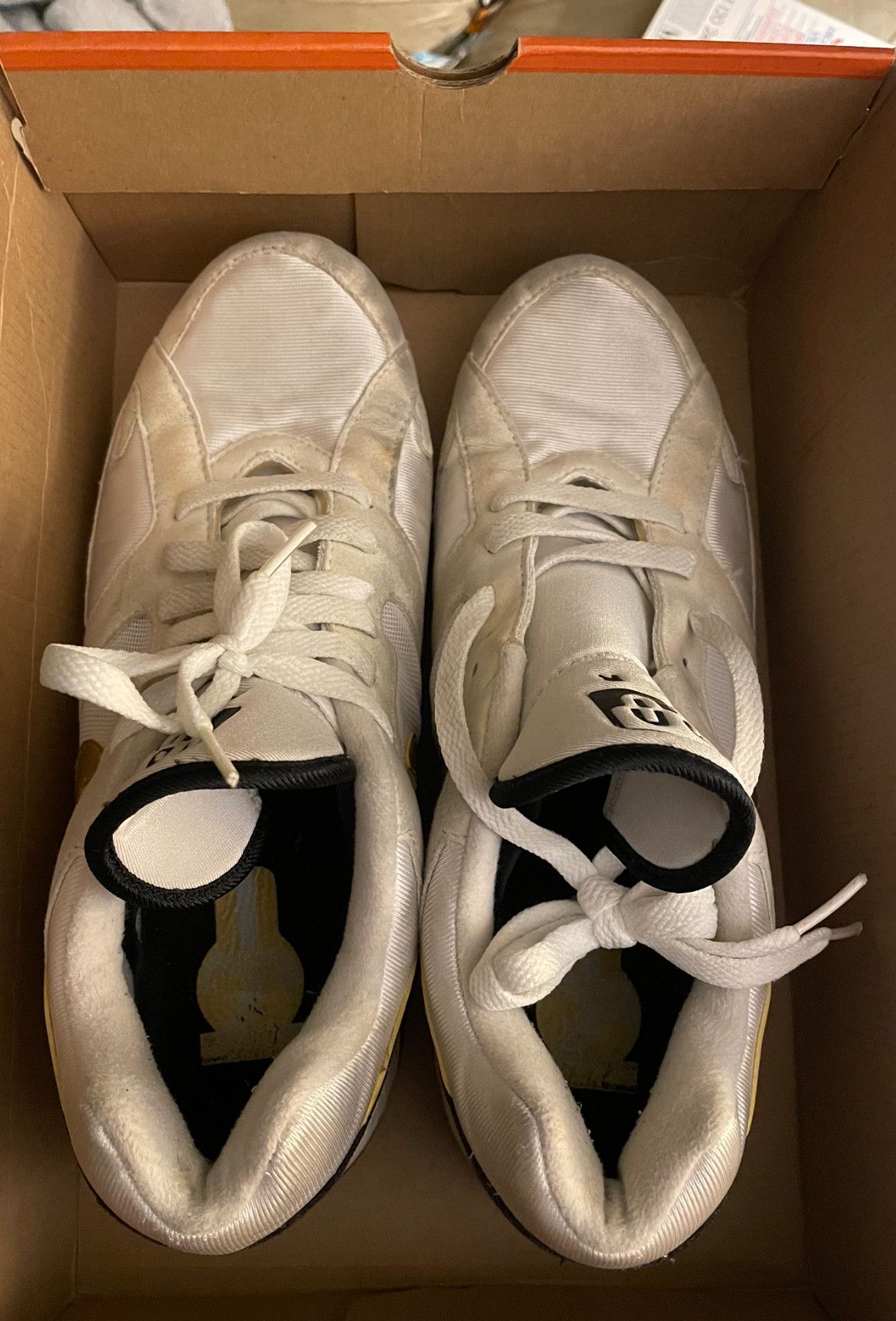 Nike AIR MAX 180 White Black Gold Size US 9.5 / EU 42-43 - 11 Thumbnail