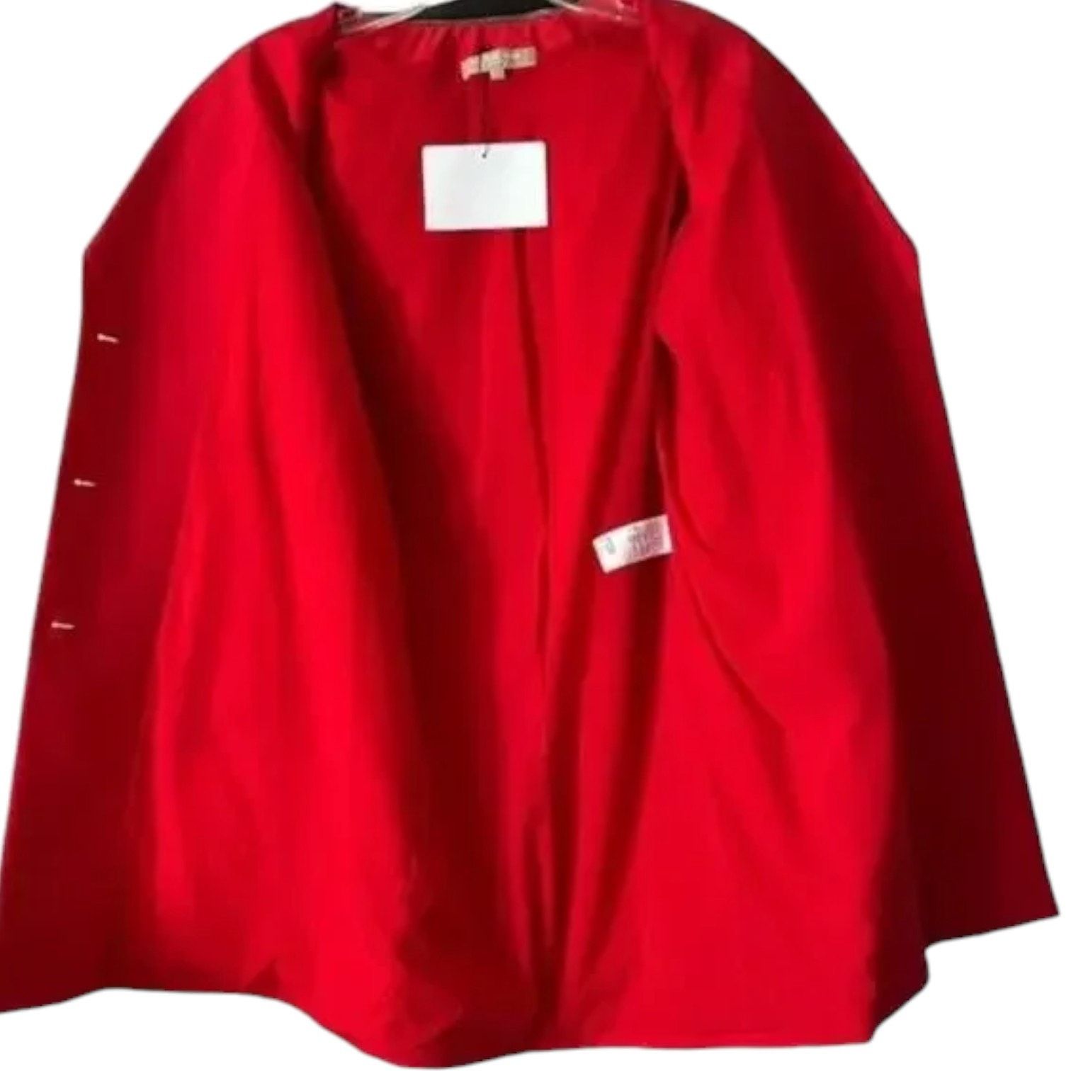 Michael Kors MICHAEL KORS Red Peacoat Made in Italy, XS /US2 SRP: $4500 Size XS / US 0-2 / IT 36-38 - 6 Thumbnail