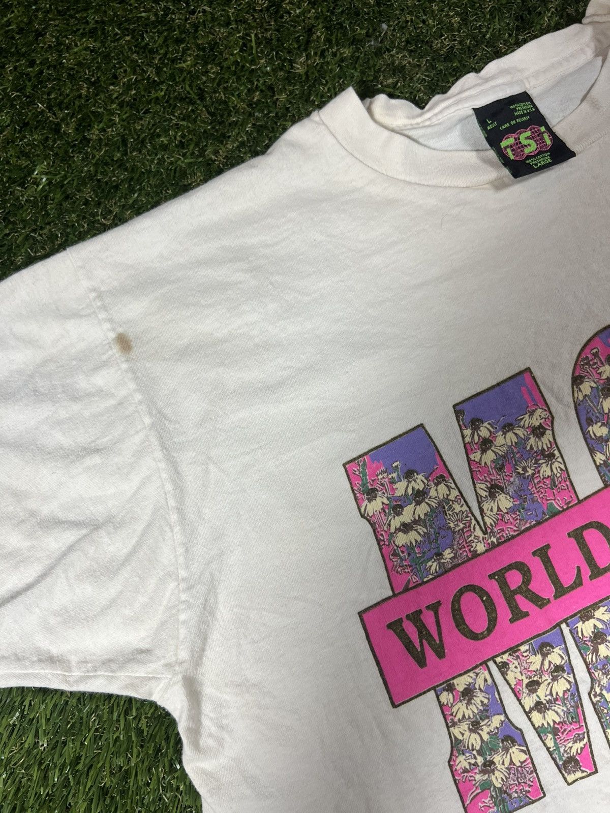 Vintage Vintage 90s Worlds Greatest Mom Flowers Floral Graphic Tee Size US L / EU 52-54 / 3 - 3 Thumbnail