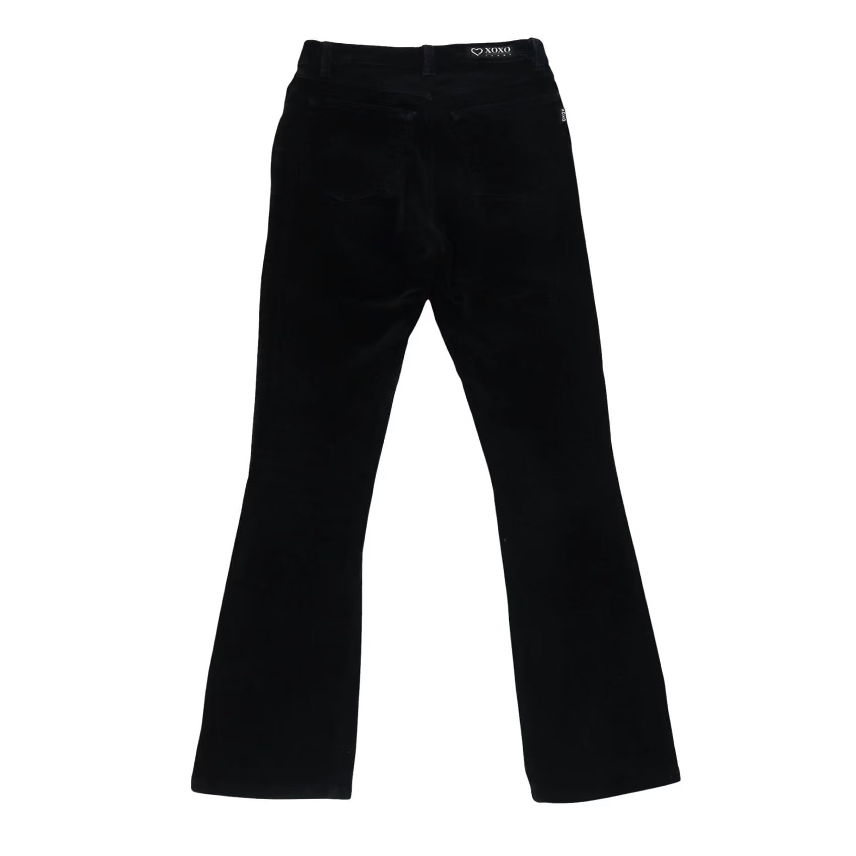XOXO VINTAGE XOXO Black Corduroy Velvet Low Rise Bootcut Flare Pants 90s Womens 4 Regular Inseam 29 Size 27" / US 4 / IT 40 - 3 Thumbnail