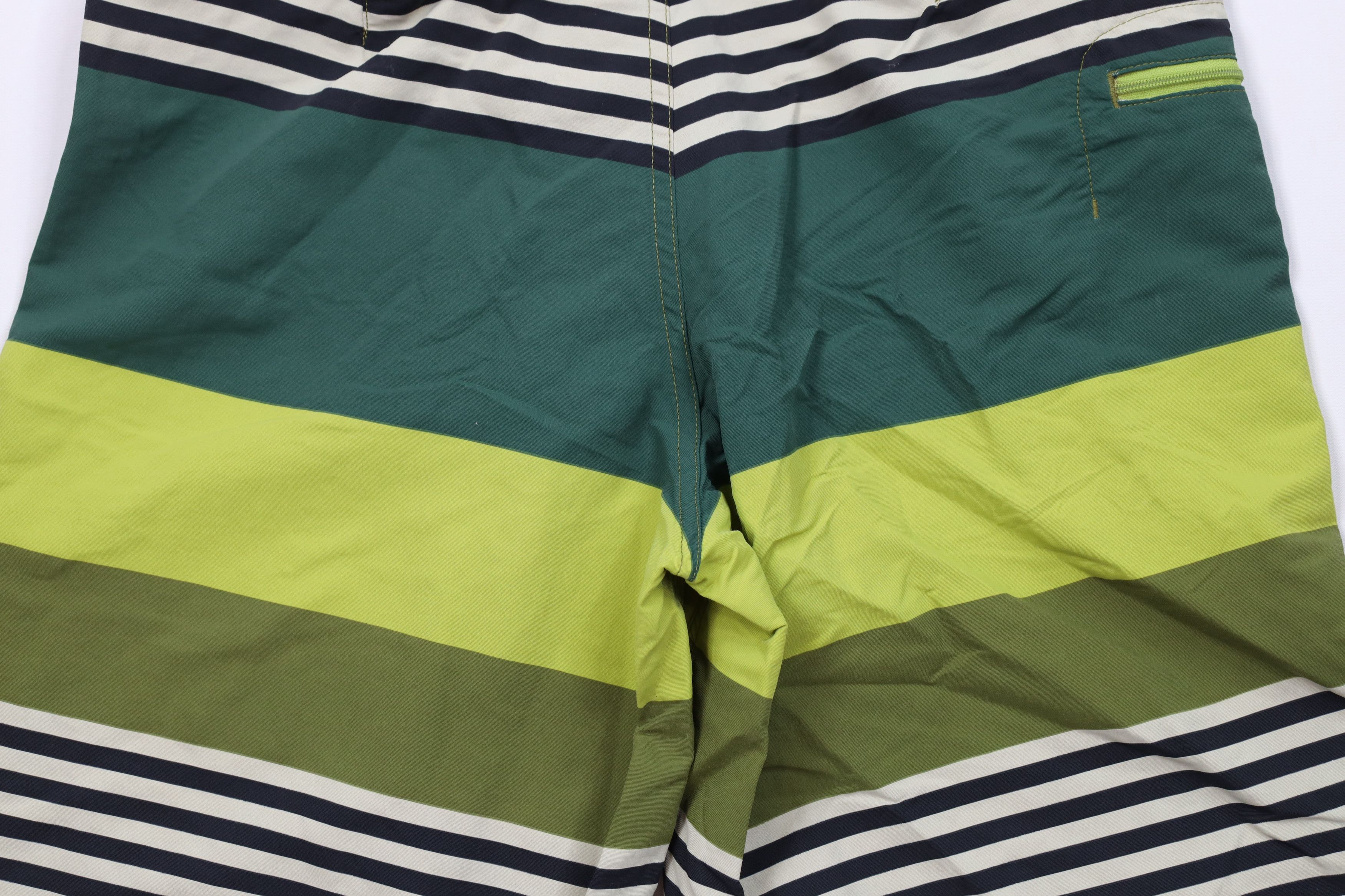 Patagonia Patagonia Logo Striped Wavefarer Board Shorts Trunks Green Size US 30 / EU 46 - 10 Thumbnail
