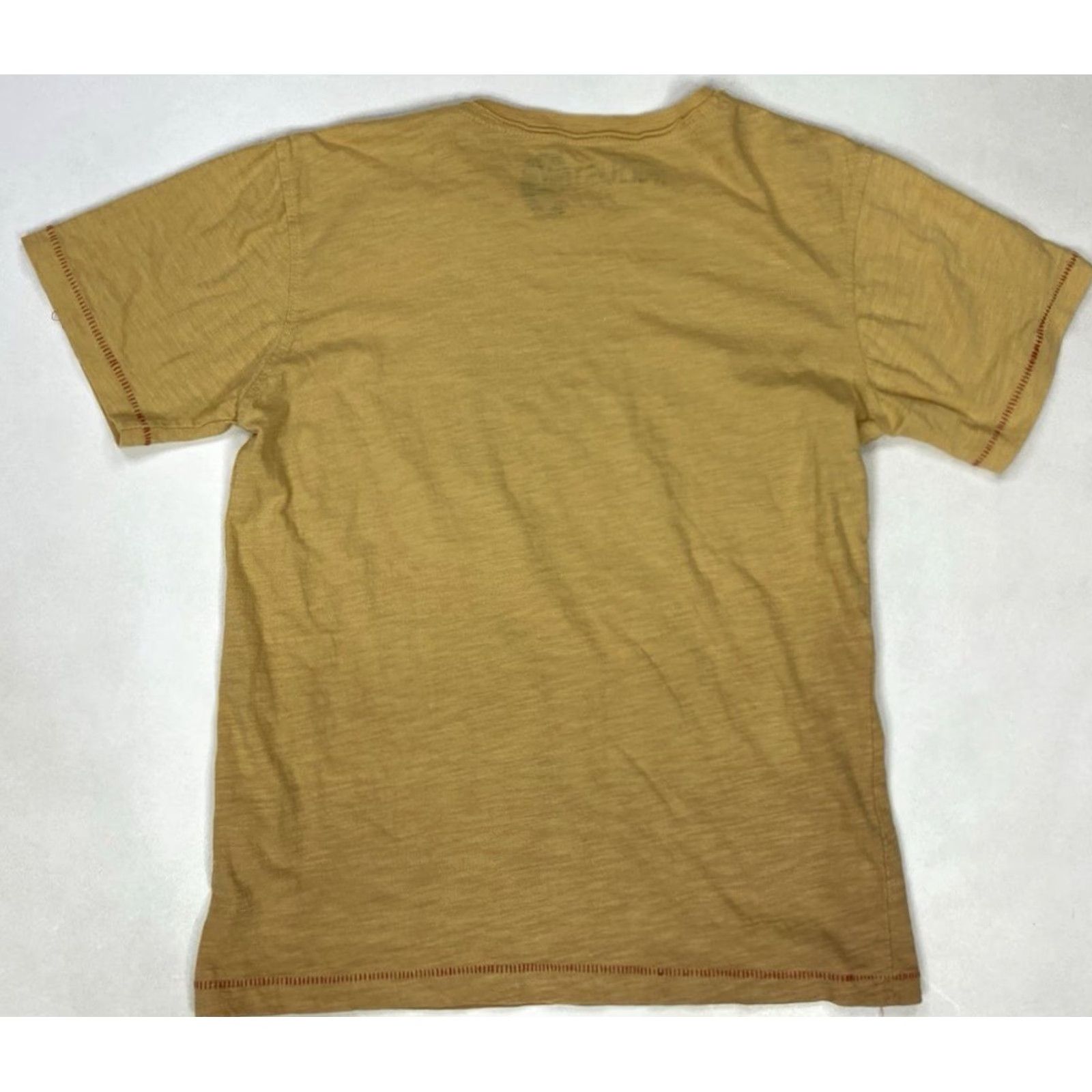 Logo 7 Industry 9 T-Shirt Women Medium Yellow Short Sleeve Crew Neck Size M / US 6-8 / IT 42-44 - 3 Thumbnail