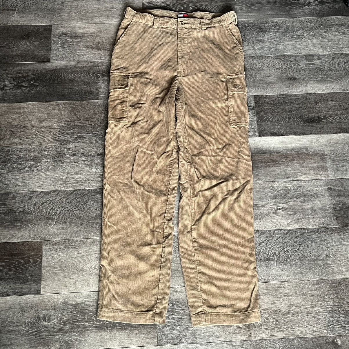 Tommy Hilfiger Vintage 1990s Tommy Hilfiger Corduroy Cargo Straight Pants Size US 34 / EU 50 - 2 Thumbnail
