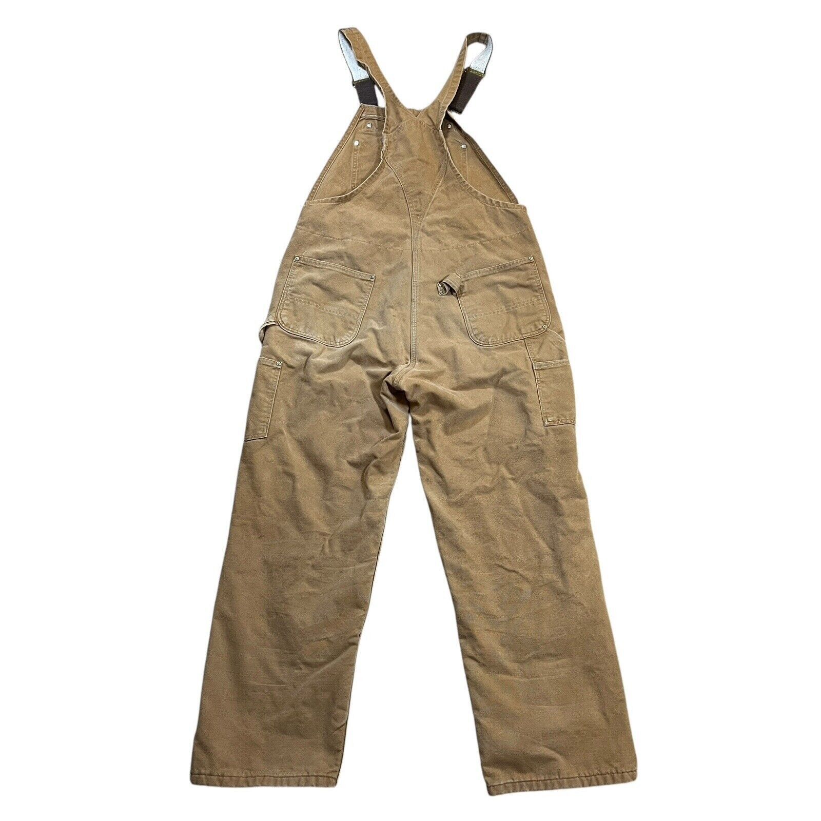 Carhartt Carhartt Distressed Brown Quilted Lined Overalls Size 40x32 Size US 40 / EU 56 - 8 Thumbnail