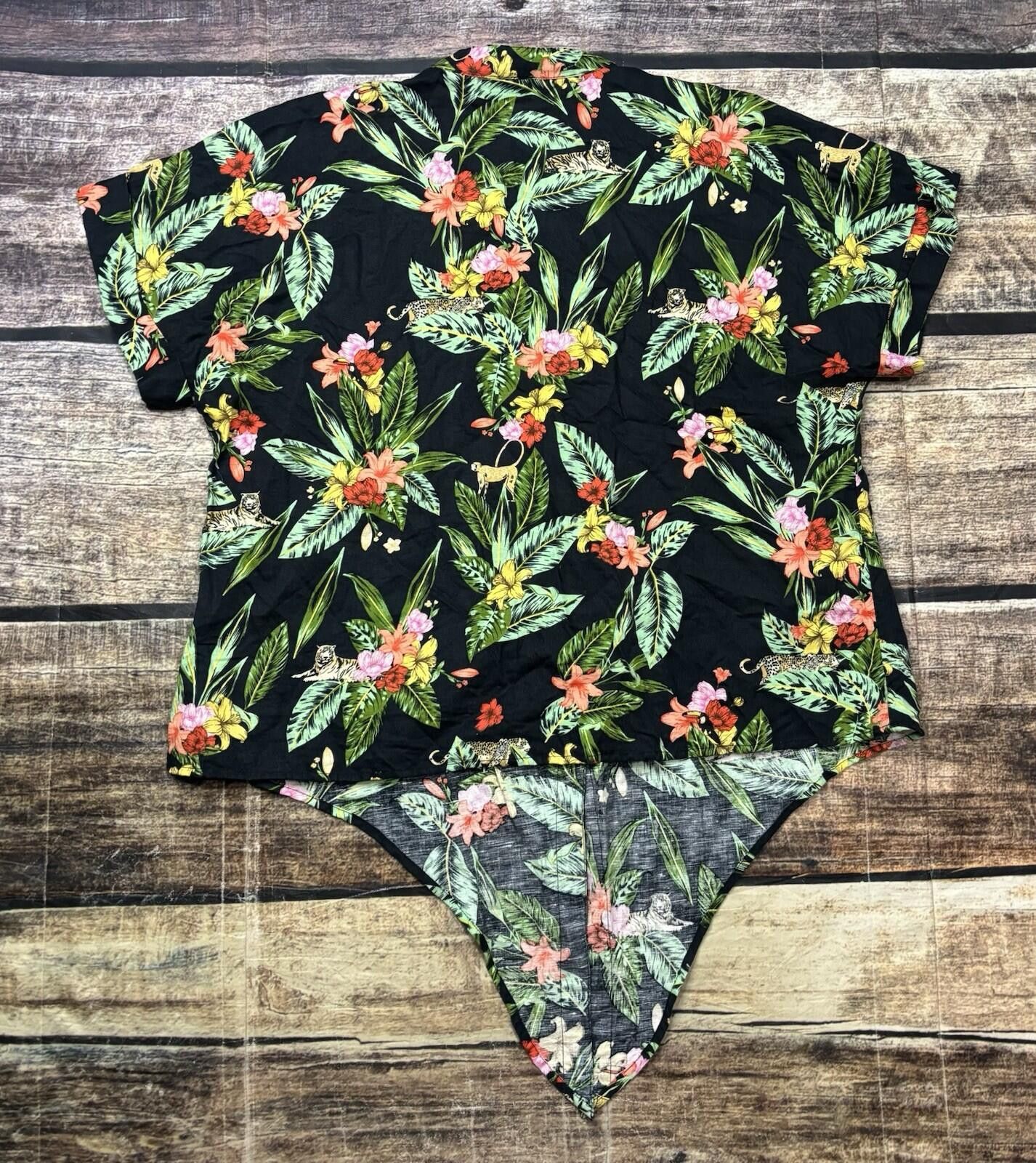 Charter Club Charter Club Luxury Top Womens Large Linen Floral Tie Front Size L / US 10 / IT 46 - 3 Thumbnail
