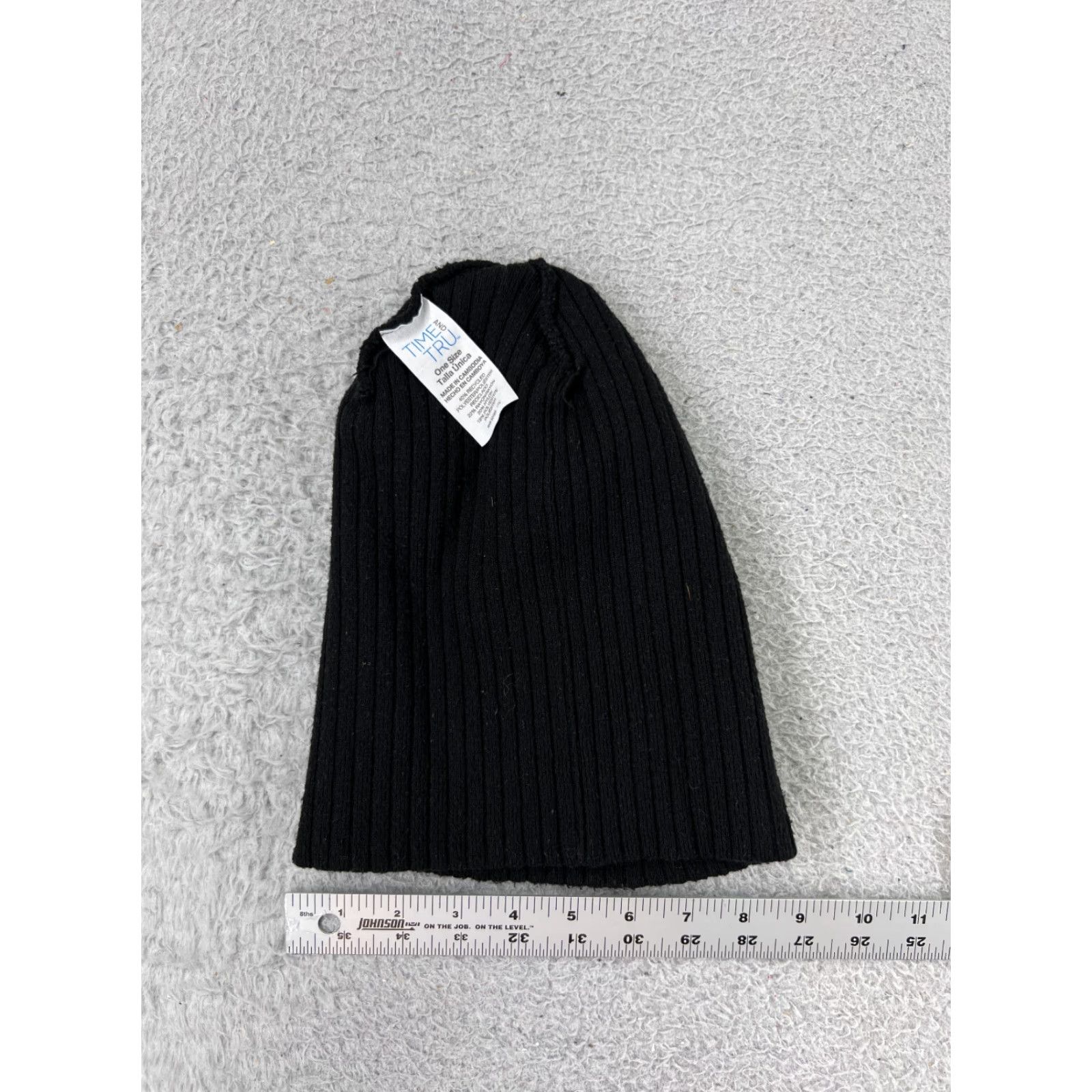 Vintage Time And Tru Beanie Black One Size Womens Knit Polyester Beanie Ski Winter Hat Size ONE SIZE - 4 Thumbnail