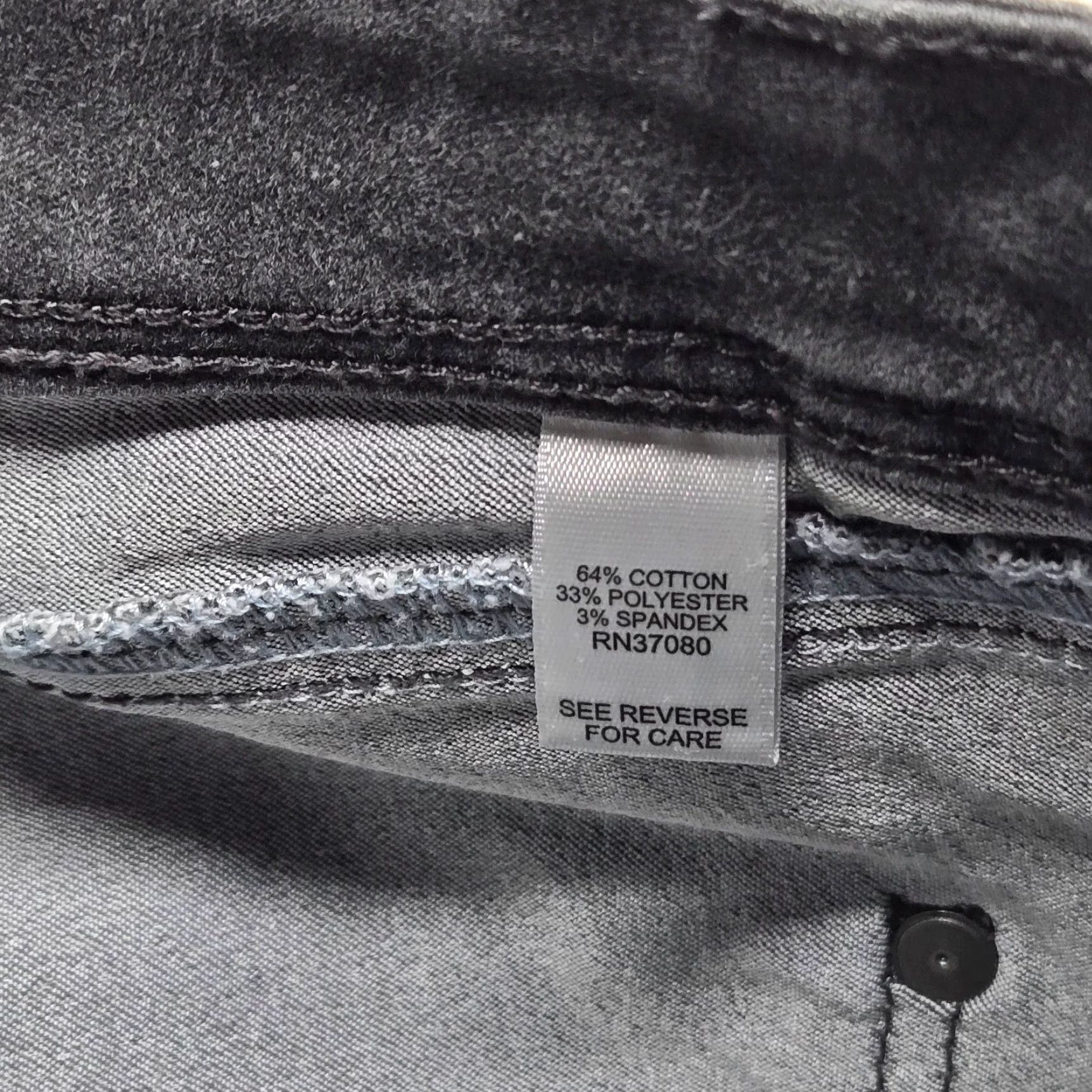Denime EST. 1946 DENIM Gray Jeans Adult Women’s 32 Denim Straight 5-Pocket Stretch Regular Size 24" / US 00 / IT 34 - 4 Thumbnail