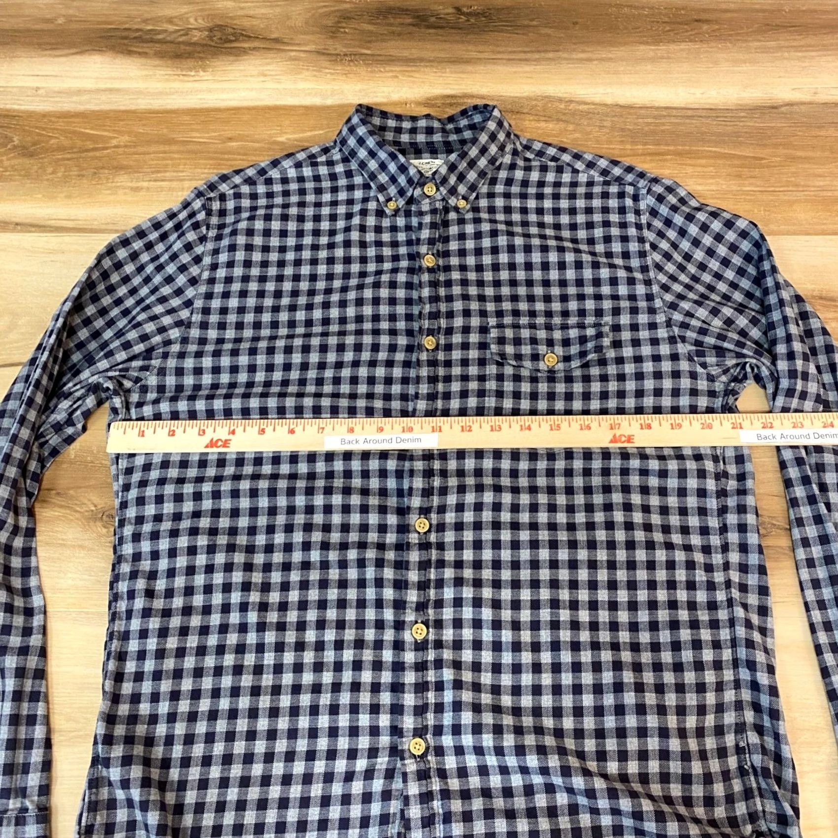 J.Crew J.Crew Work Shirt Mens Button-Down Plaid Twill Long Sleeve Casual Medium Gray Size US M / EU 48-50 / 2 - 6 Thumbnail