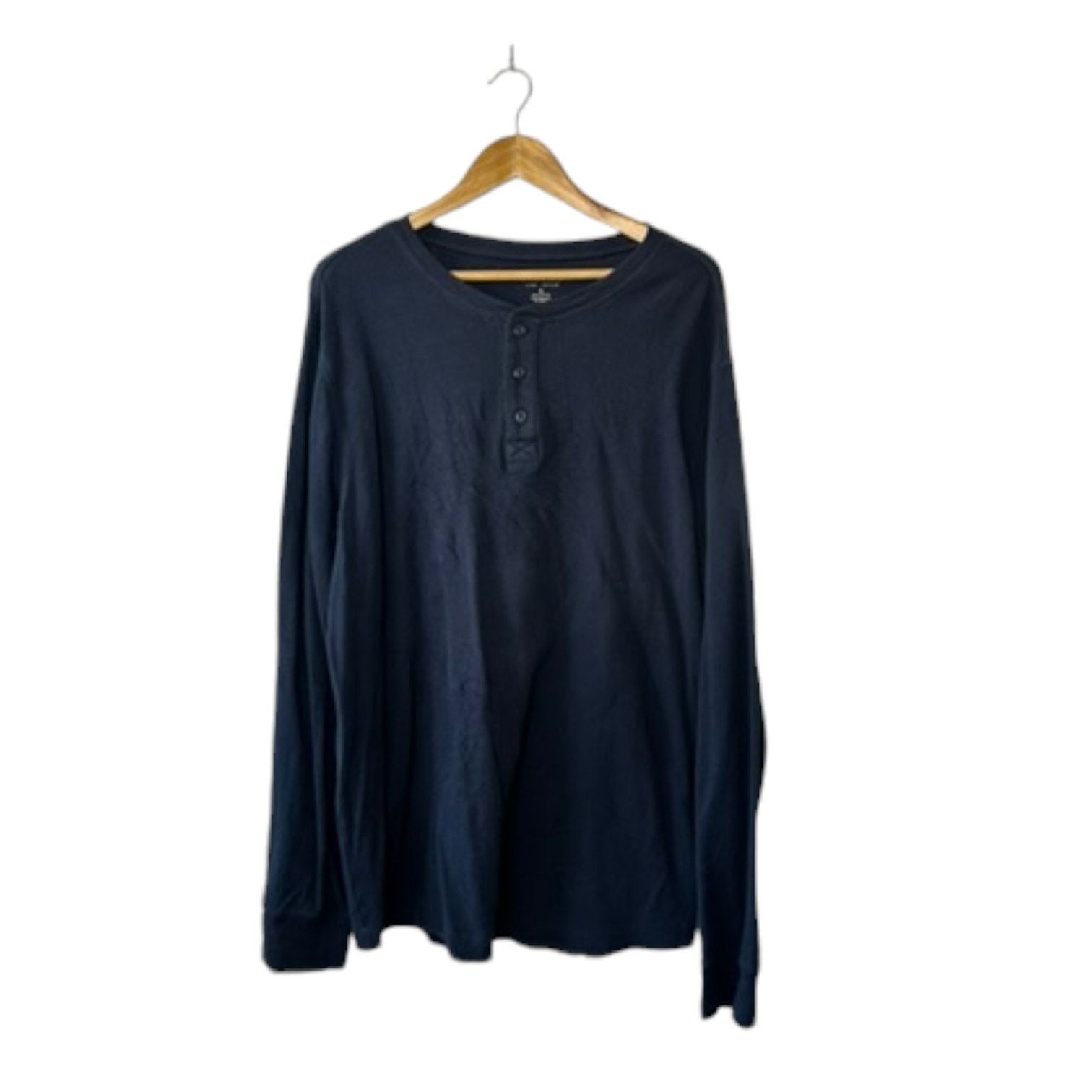 Sonoma Sonoma Navy Blue Long Sleeve 100 Cotton Henley Men s XL Grailed