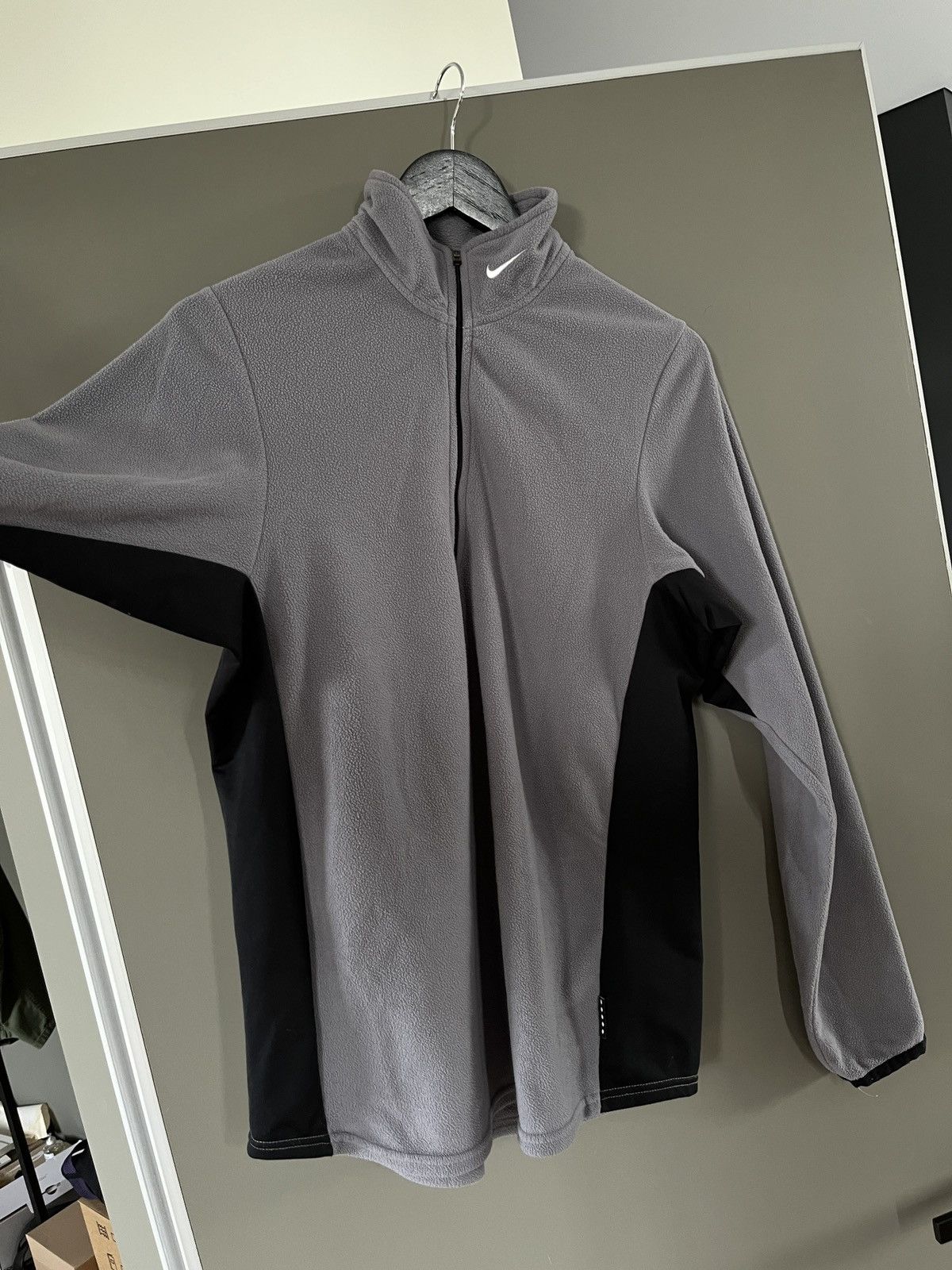 Nike × Vintage Nike Vintage Gray Fleece 1/3 Sweatshirt Size US S / EU 44-46 / 1 - 10 Thumbnail