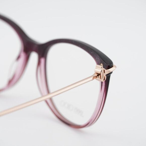 Jimmy Choo Jimmy Choo JC263 0EGL 00 Eyeglasses Burgundy/Gold 52mm Size ONE SIZE - 5 Thumbnail