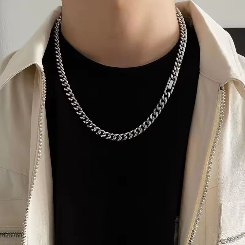 Other ❤ Fashion Men's Titanium Steel Chain Necklace Size ONE SIZE - 7 Thumbnail