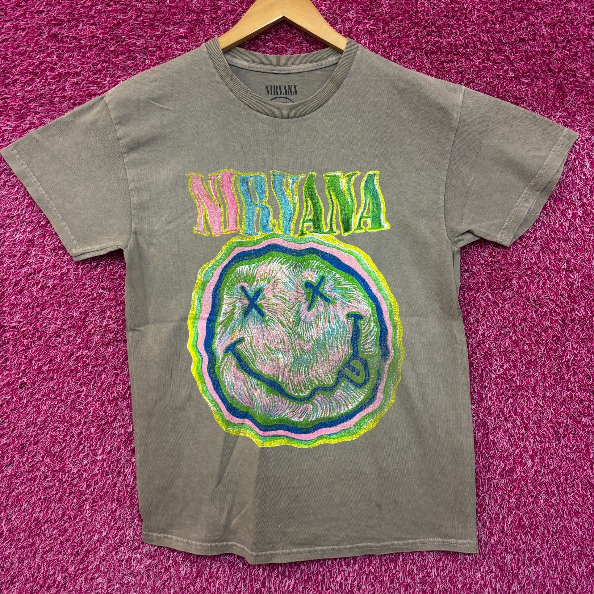 Nirvana Nirvana Nevermind Smiley Face Mineral Wash Logo Tshirt size Size US L / EU 52-54 / 3 - 1 Thumbnail