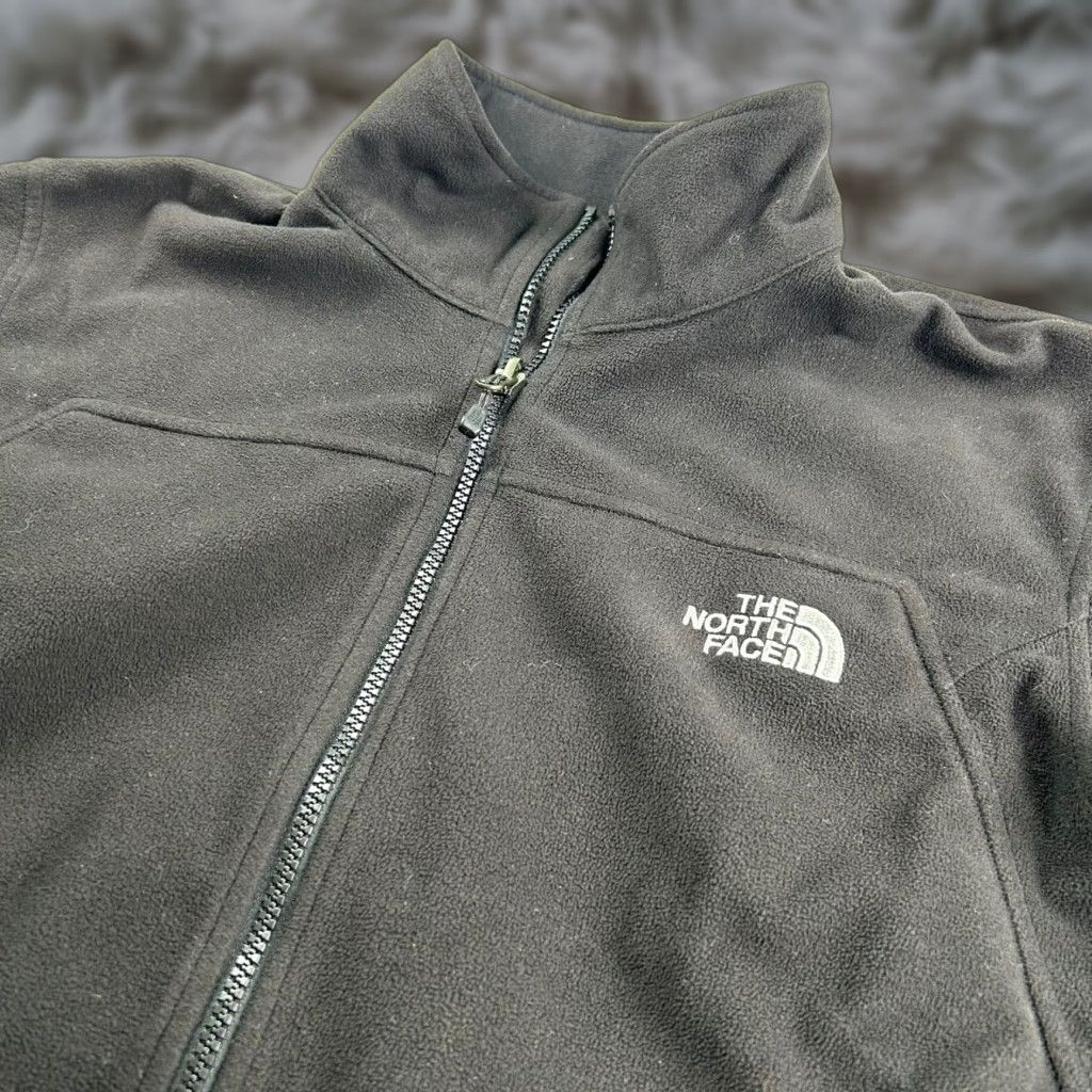 The North Face Men's Full Zip Soft Shell Fleece Jacket Black Large