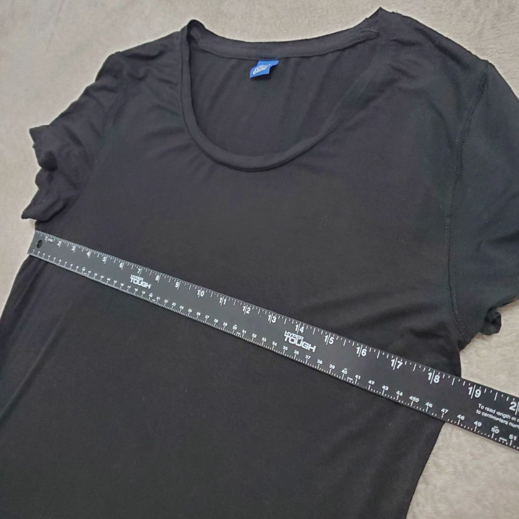 Vintage Rip Skirt T-Shirt Women L Black Modal Spandex Casual Basic Capsule Everyday Top Short Sleeve Pullover Knit Shirt Size L / US 10 / IT 46 - 7 Thumbnail