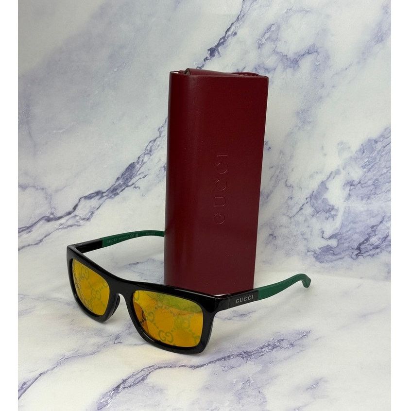 Gucci NEW Gucci GG1735S Black Orange GG Logo Lens Mask Sunglasses Size ONE SIZE - 1 Thumbnail