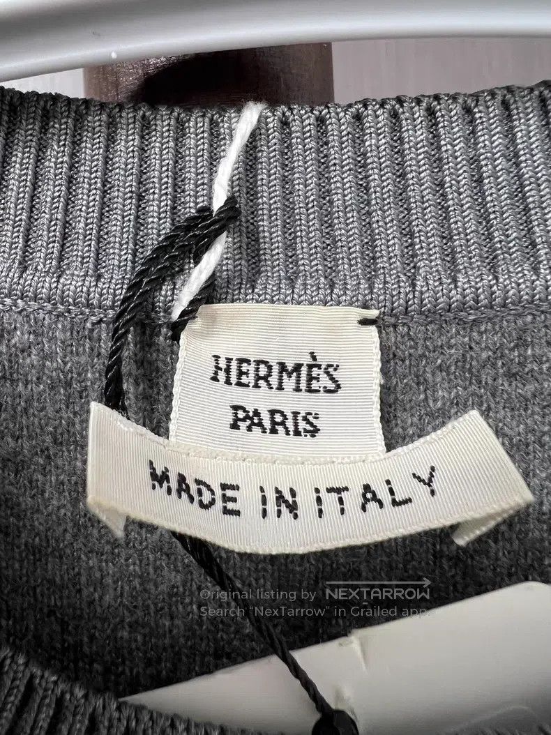 Hermes Hermes Gray Cashmere Blended Knit Top Size XXS / US 00 / IT 34 - 3 Thumbnail