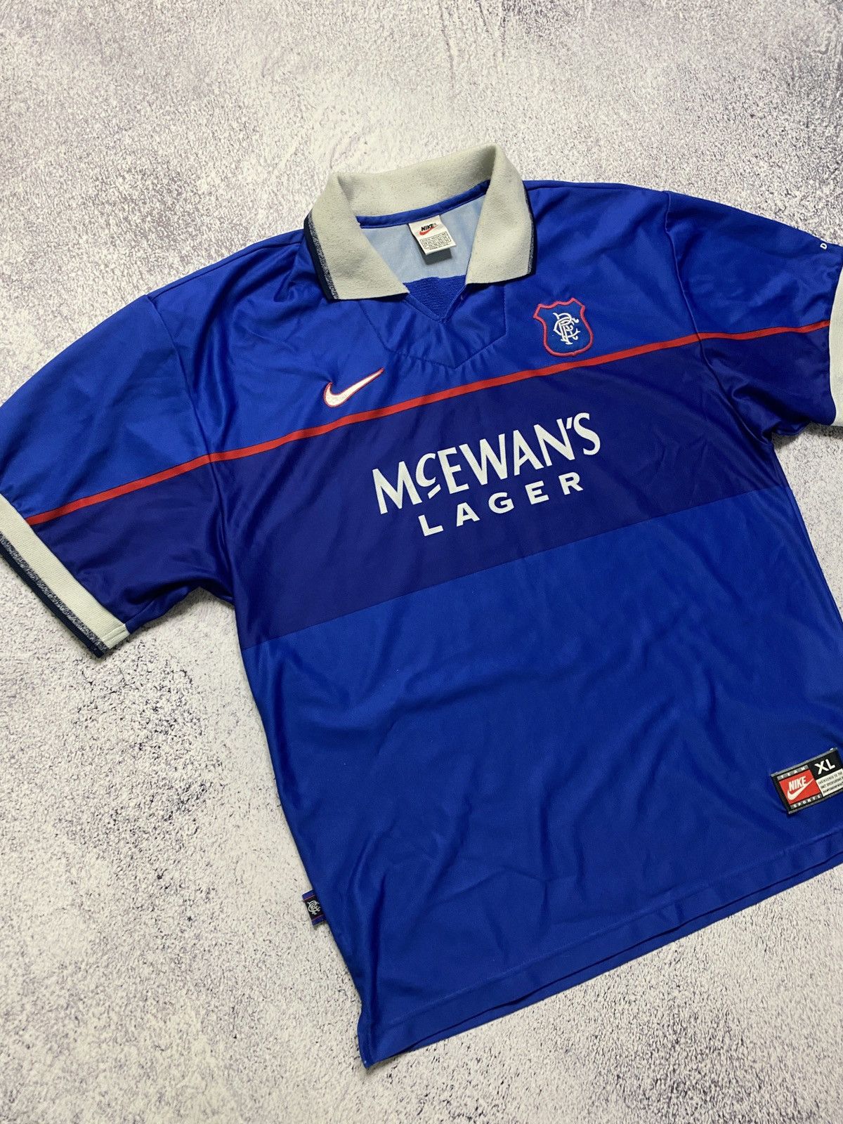 Nike × Vintage Vintage Glasgow Rangers 1997/99 Home Soccer Jersey Size XL Size US XL / EU 56 / 4 - 3 Thumbnail