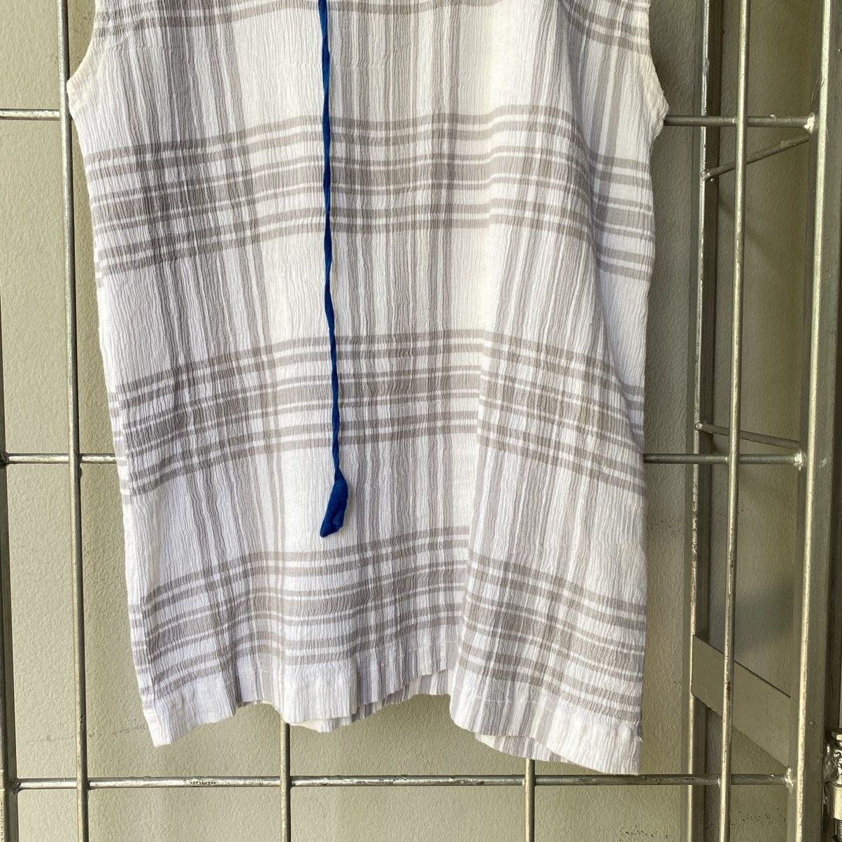 Tsumori Chisato Tsumori Chisato Blue Trim Bow Tie Sleeveless Blouse Size M / US 6-8 / IT 42-44 - 15 Thumbnail