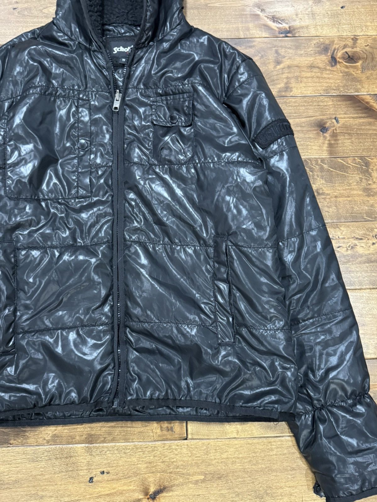Schott Schott NYC Vintage Hooded Puffer Size US M / EU 48-50 / 2 - 7 Thumbnail