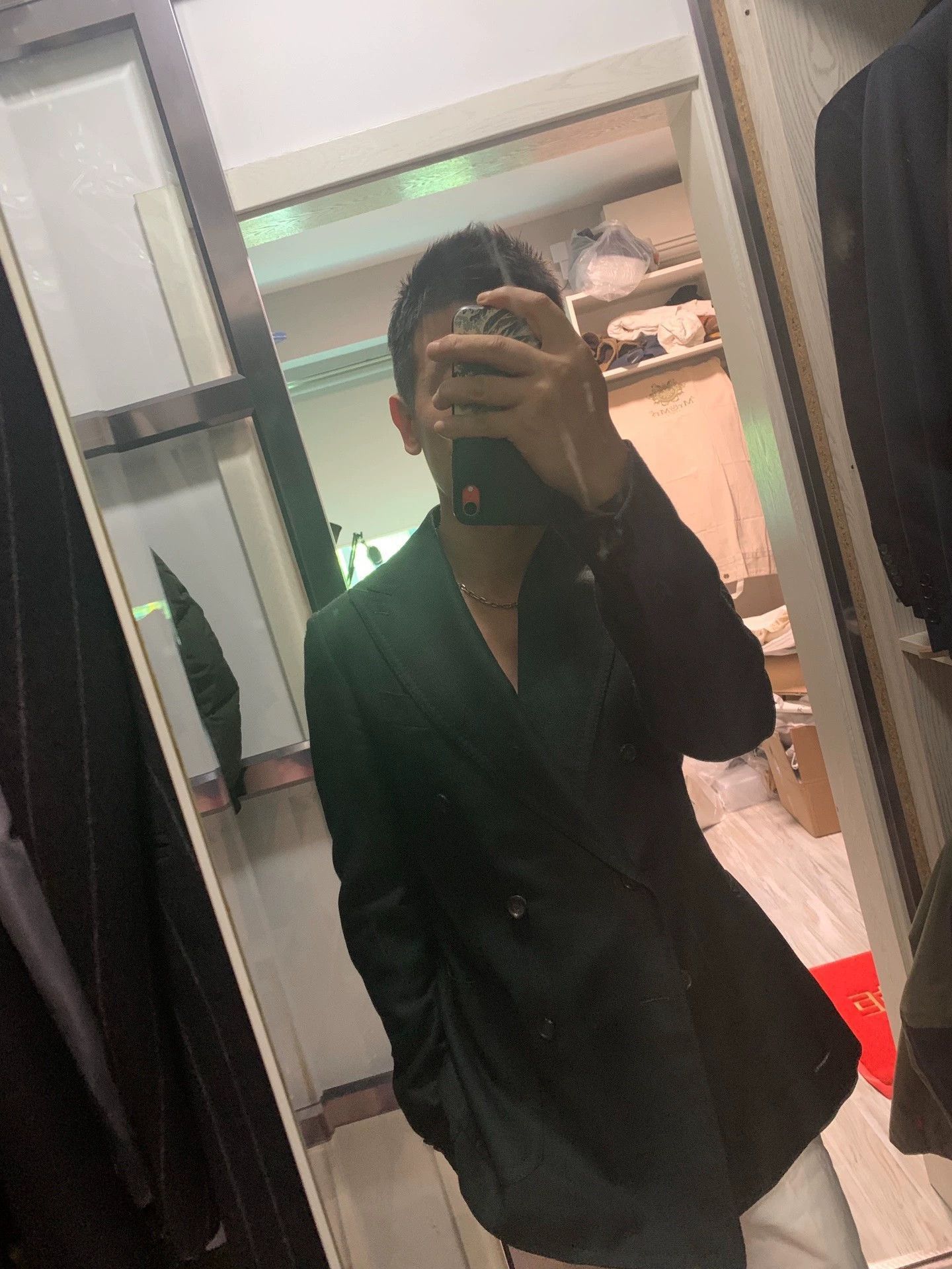 Stile Latino Green Double-Breasted Light Jacket Size US M / EU 48-50 / 2 - 1 Thumbnail