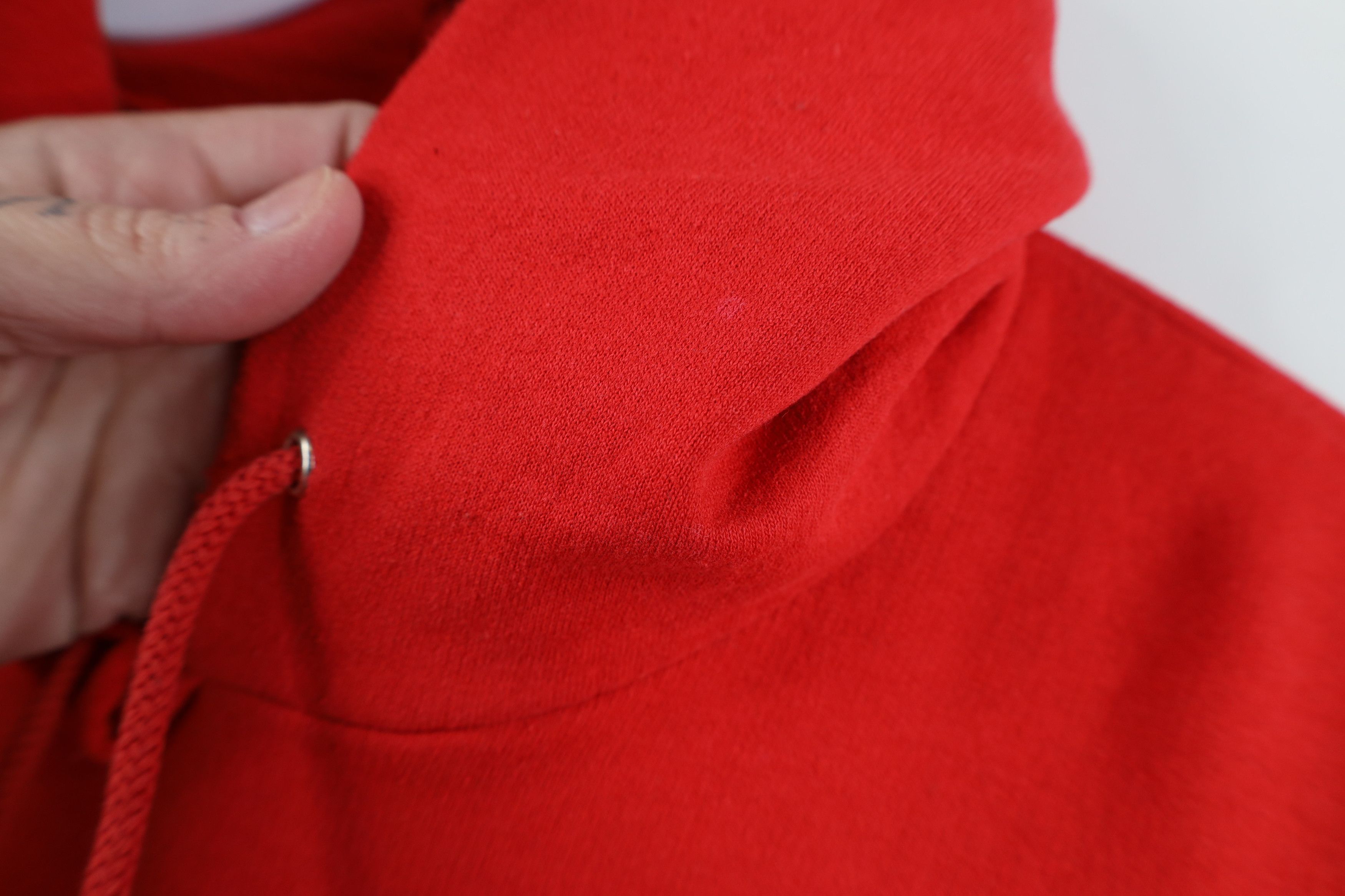 Vintage Vintage 90s Y2K Streetwear Blank Hoodie Sweatshirt Red Size US L / EU 52-54 / 3 - 9 Thumbnail