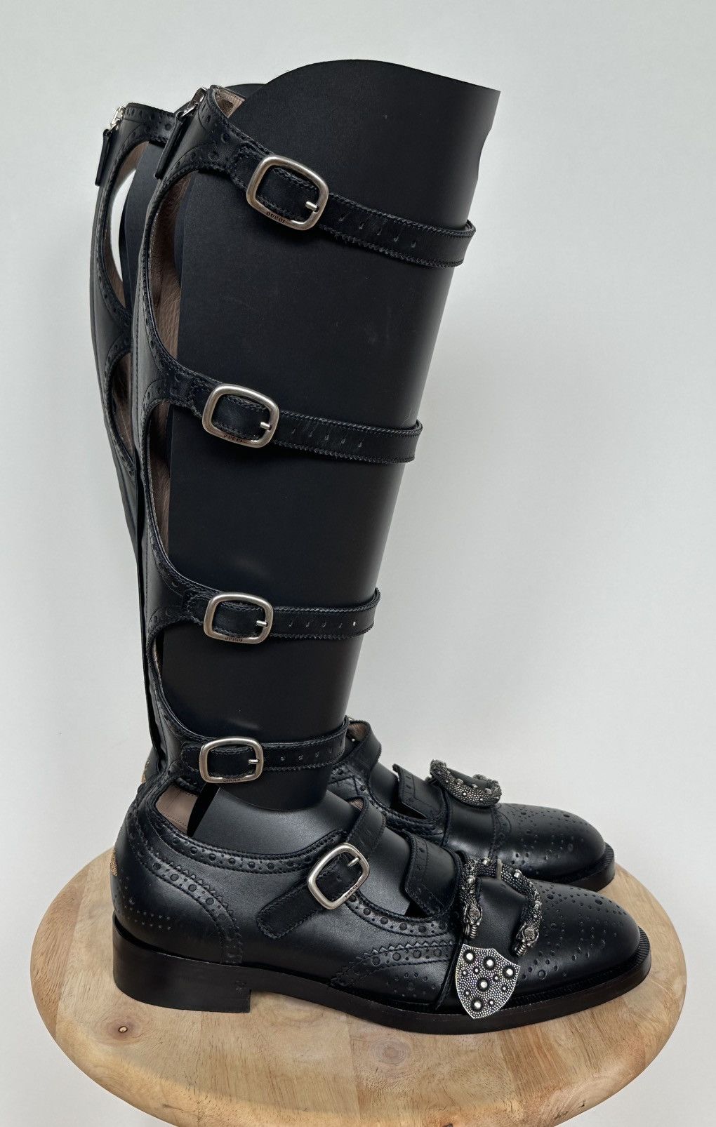 Gucci Gucci Queercore Leather Knee High Boots Shoes With Box Size US 6.5 / IT 36.5 - 5 Thumbnail