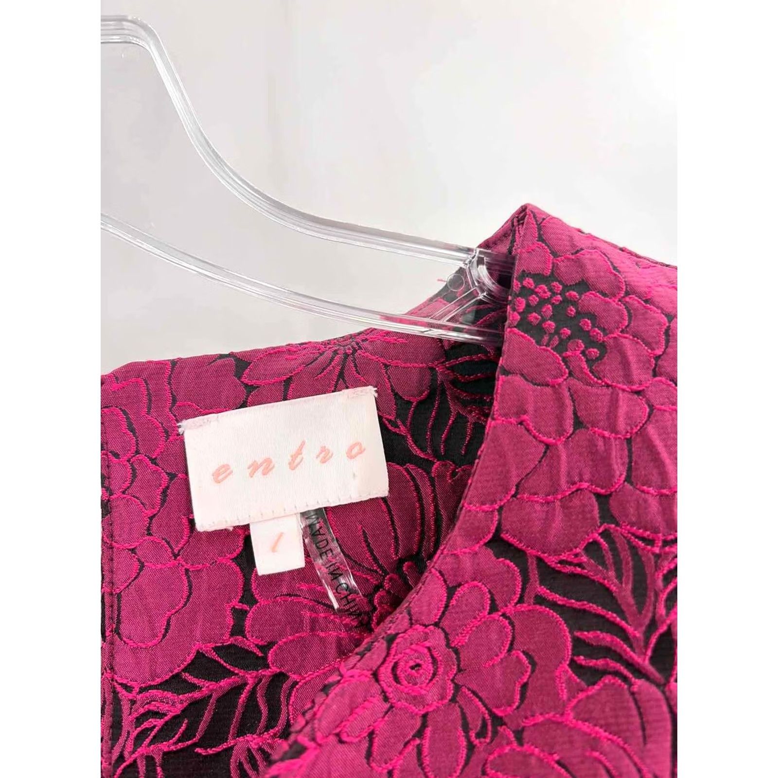 Vintage VINTAGE Pre-Owned Entro Purple Size Large Long Sleeve Blouse Size L / US 10 / IT 46 - 2 Thumbnail