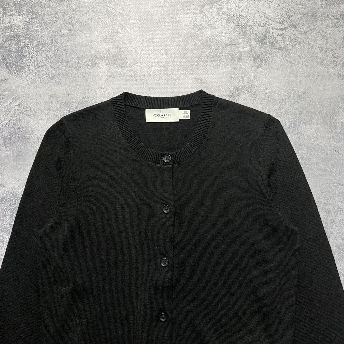 Coach Coach Black Cardigan Sweater Streetwear Luxury Designer Size XXS / US 00 / IT 34 - 2 Thumbnail