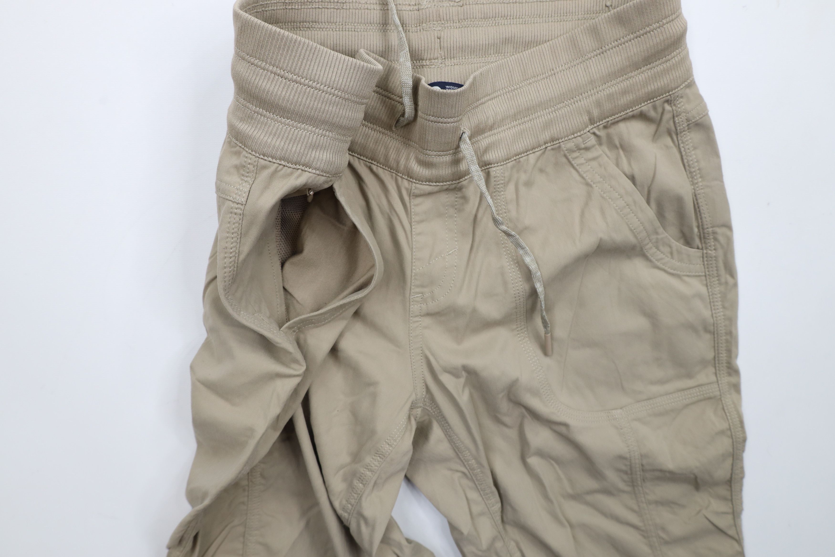 The North Face × Vintage The North Face Spell Out Cuffed Capris Joggers Pants Beige Size 27" / US 4 / IT 40 - 6 Thumbnail