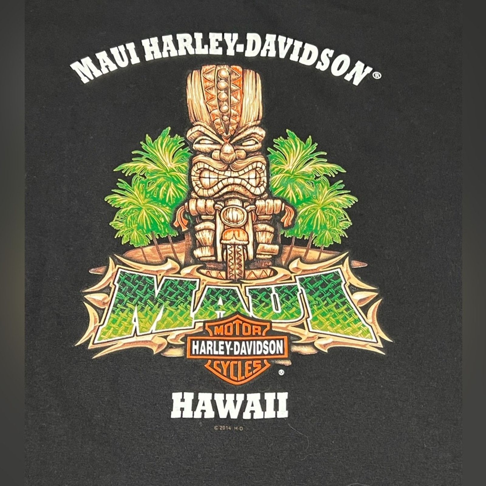 Harley Davidson Harley Davidson Maui Hawaii Tiki Motorcycle T-Shirt L Biker Size US L / EU 52-54 / 3 - 2 Thumbnail