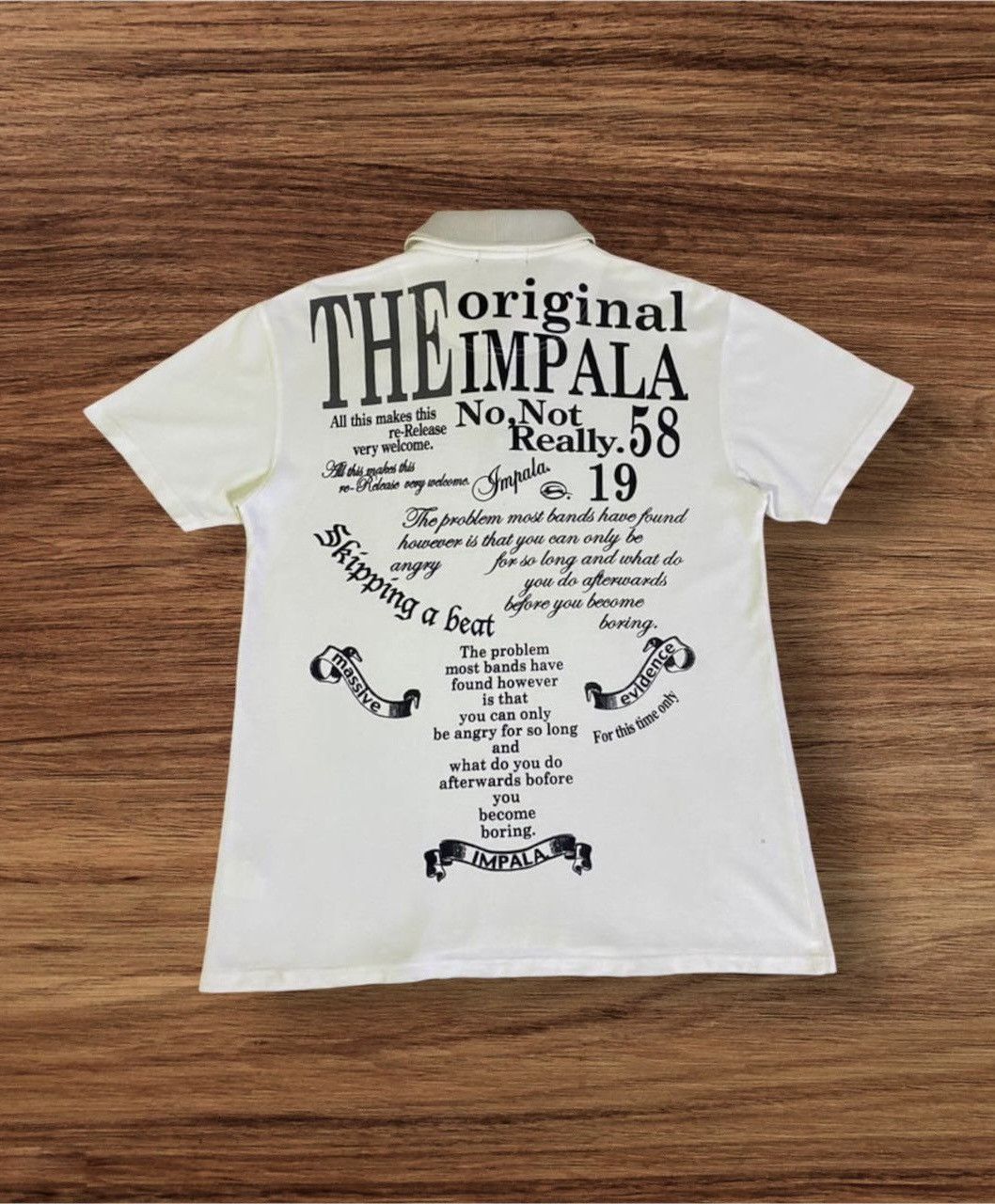 Japanese Brand Vintage IMPALA Poem Design Style Polo Tee Size US M / EU 48-50 / 2 - 1 Thumbnail