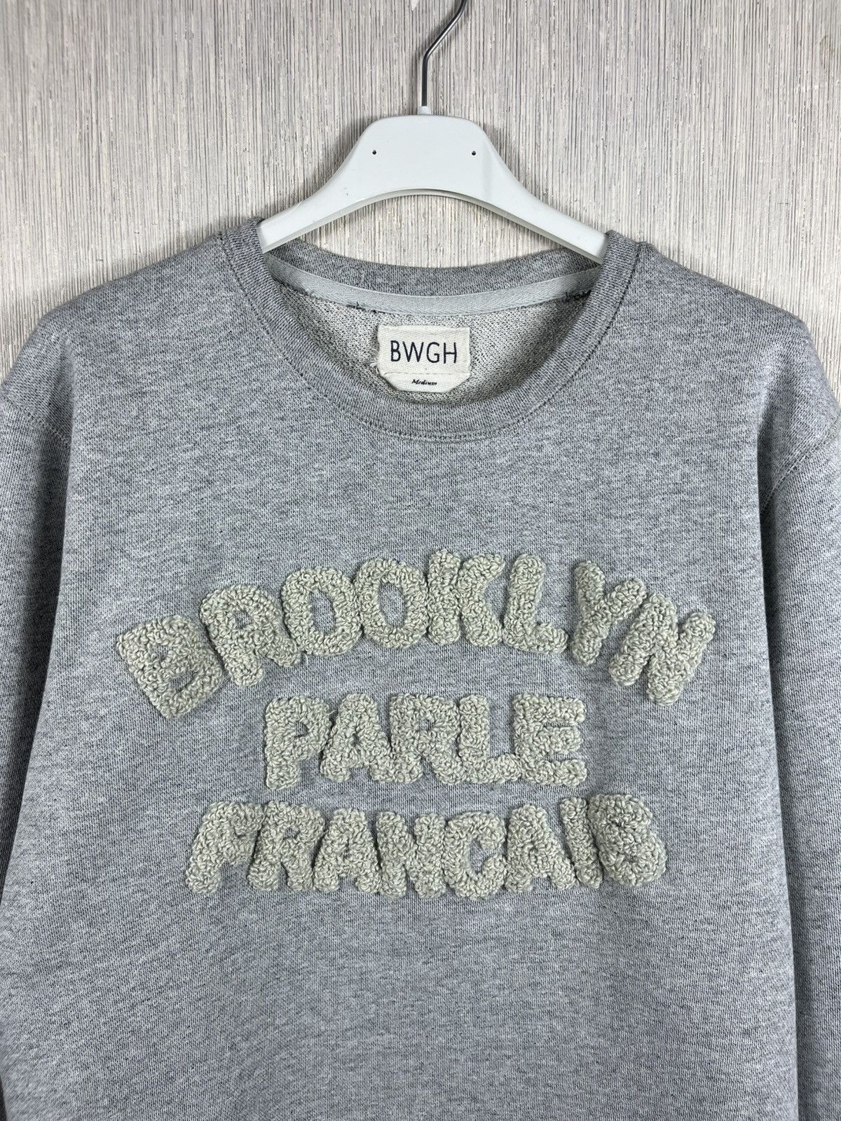 Brooklyn We Go Hard × Vintage BWGH Brooklyn Parle Francais spellout plush logo sweatshirt Size US M / EU 48-50 / 2 - 3 Thumbnail