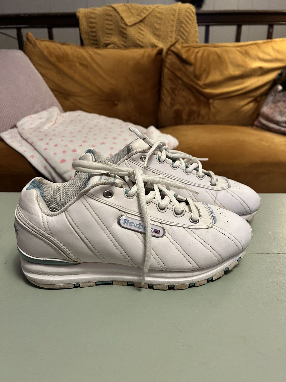 Reebok White leather reeboks Size US 9 / IT 39 - 1 Thumbnail