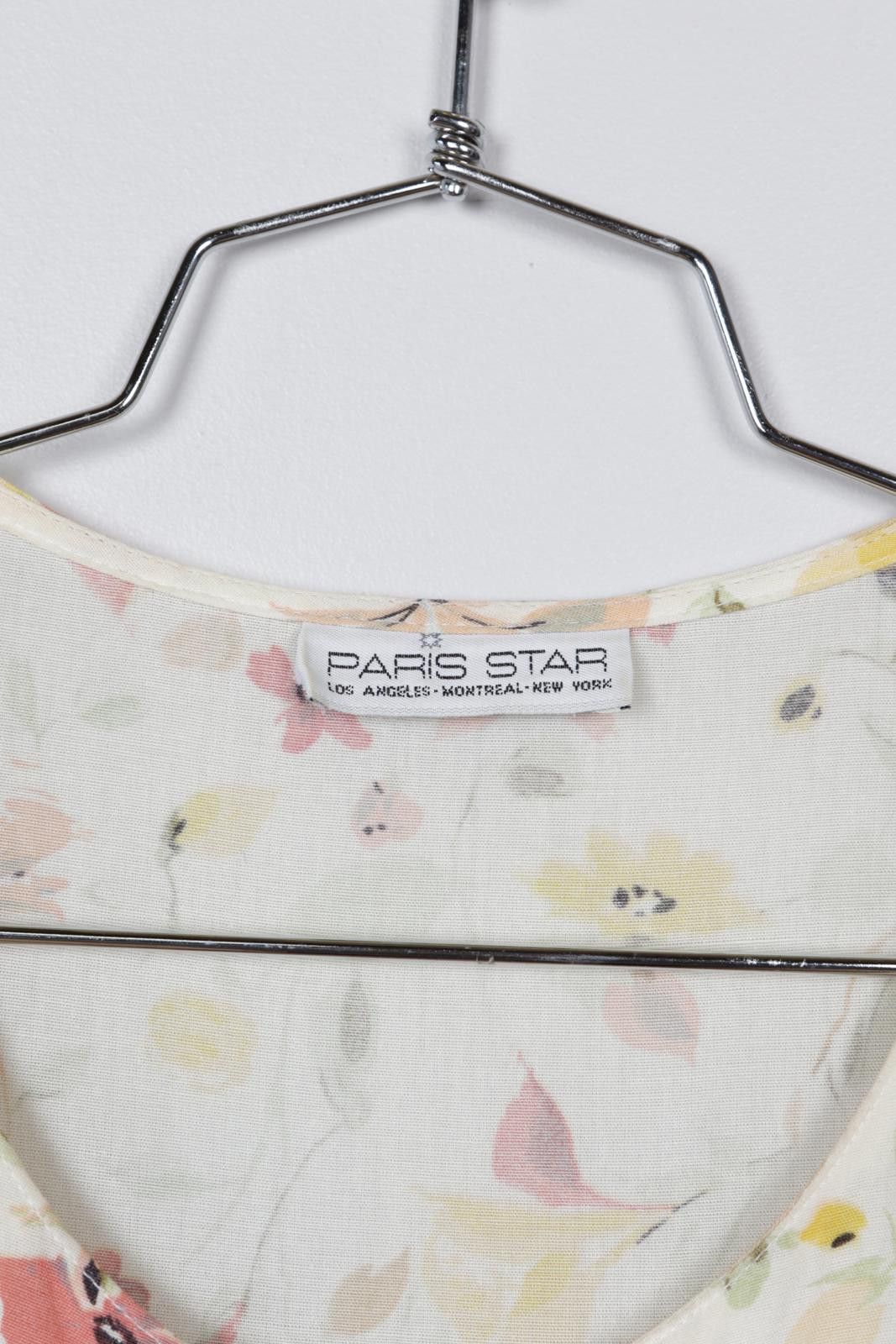 Vintage 00's Paris Star Floral Graphic Blouse Size ONE SIZE - 4 Thumbnail